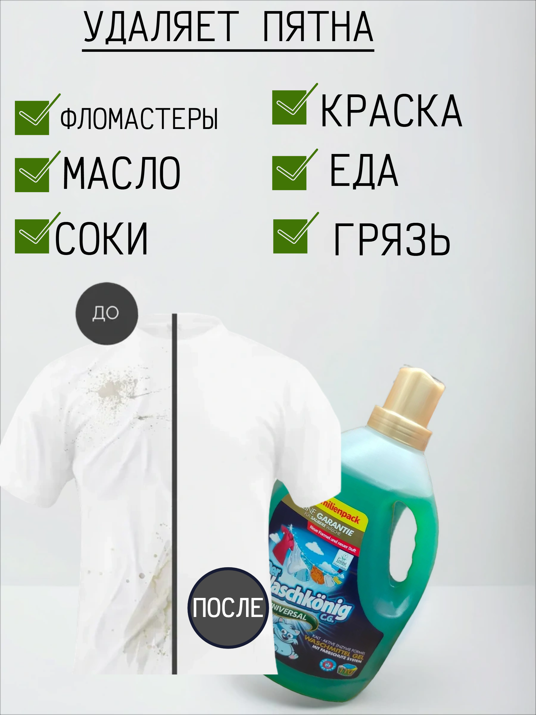 Der Waschkonig C.G. Waschmitel Gel Universal Гель для стирки универсальный 3,305 л на 110 стирок