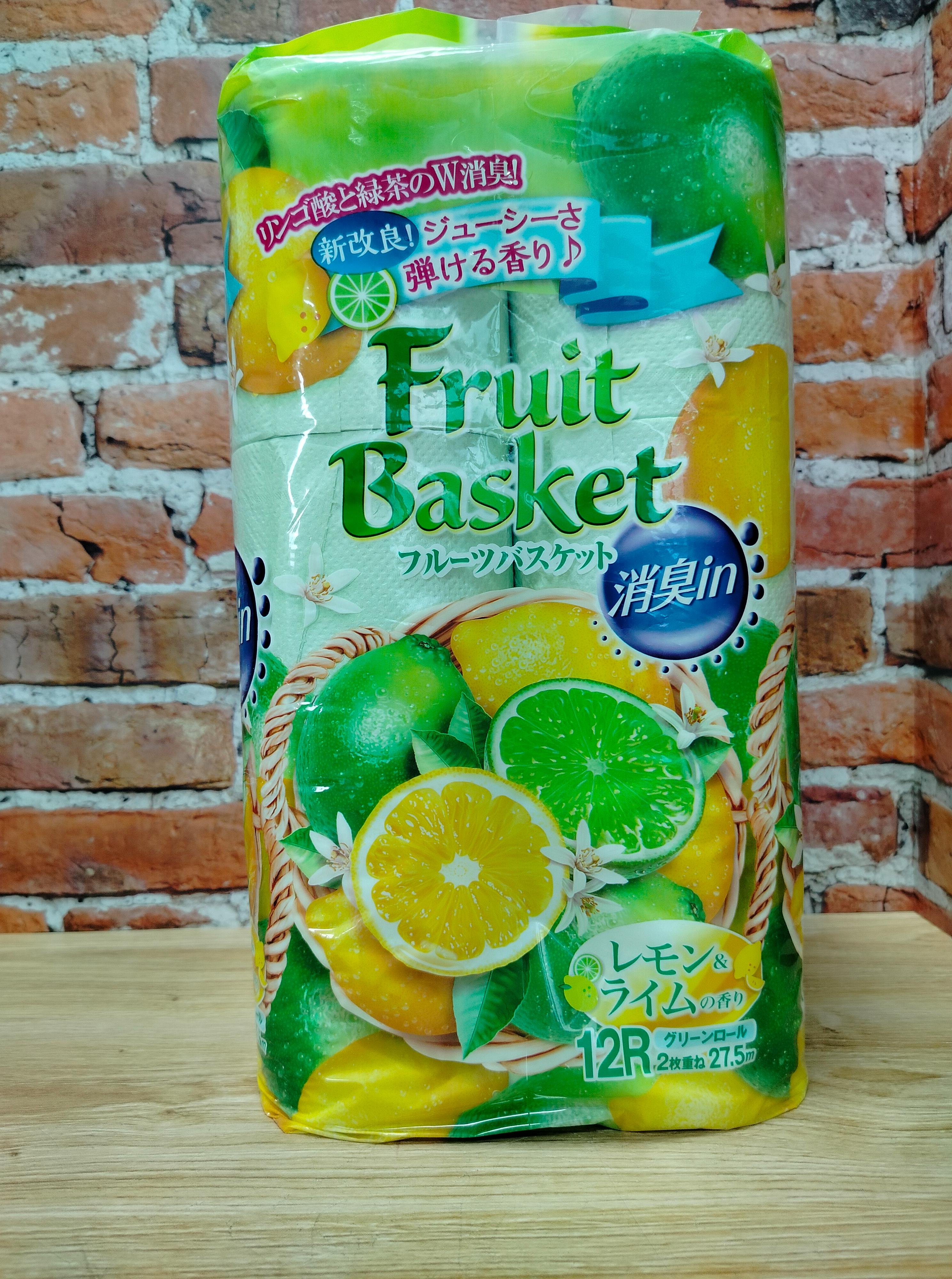 Marutomi Fruit Basket Туалетная бумага двухслойная с ароматом Цитрусов 27,5 м 12 рулонов