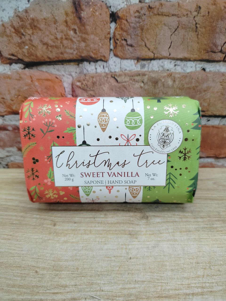 La Florentina Hand Soap Christmas Tree Sweet Vanilla Мыло туалетное натуральное Рождественское Дерево Сладкая ваниль 200 гр