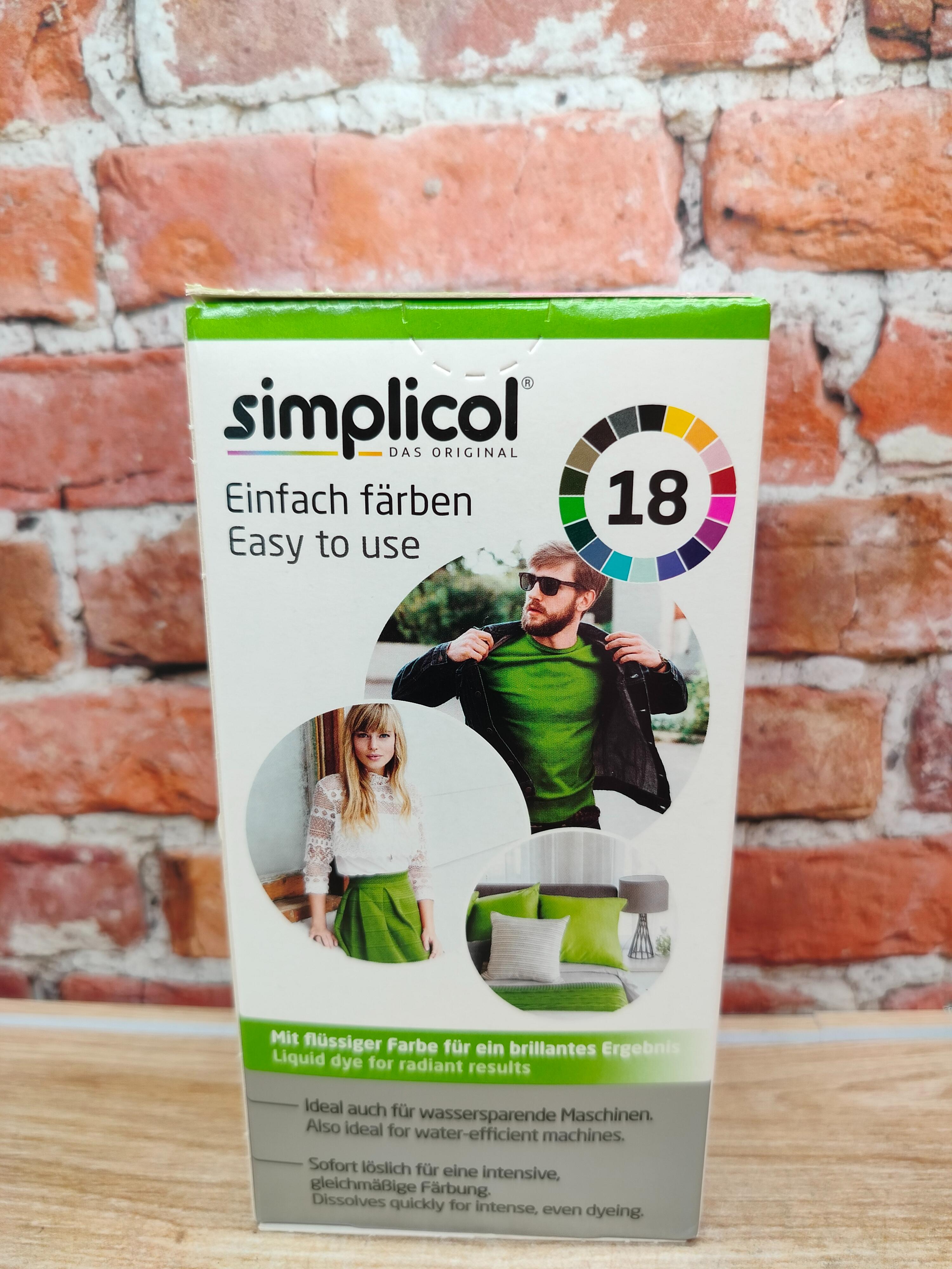 Simplicol Intensiv Краска текстильная для одежды и тканей Ярко-зеленого цвета 150 мл + 400 гр