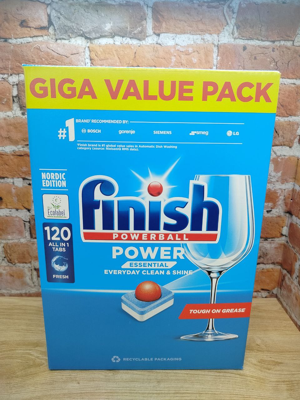 Finish Power Essential Таблетки для посудомоечной машины 120 шт 2040 гр