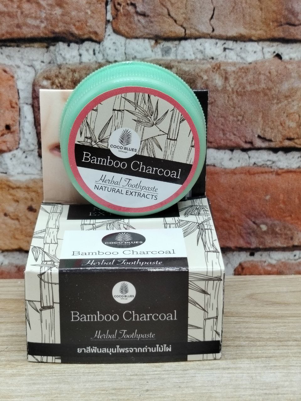 Coco Blues Herbal Toothpaste Bamboo Charcoal Тайская травяная зубная паста на основе бабукового угля 30 гр