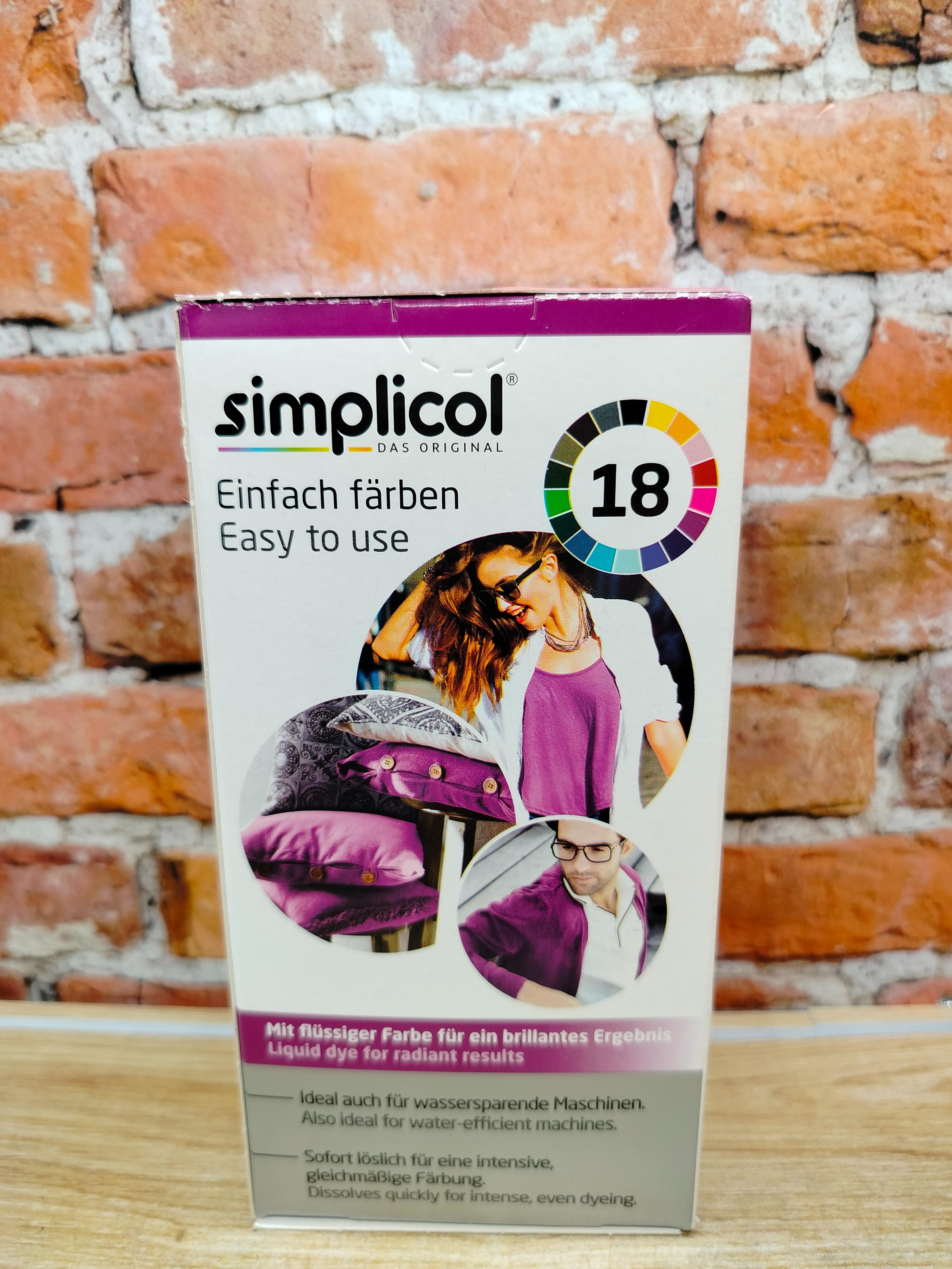 Simplicol Intensiv Краска текстильная для одежды и тканей Сиреневого цвета 150 мл + 400 гр