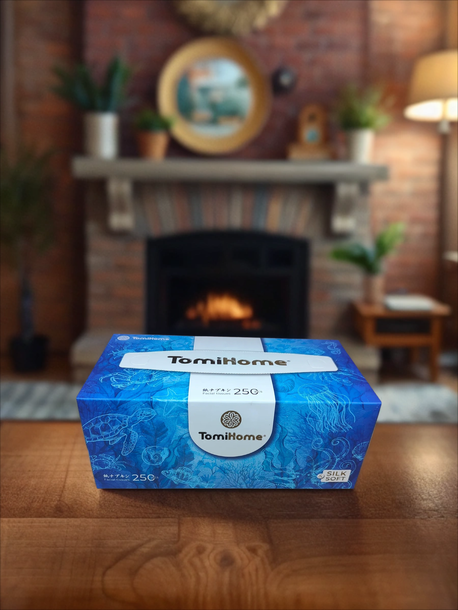 TomiHome GEO Soft & Silk Ocean Салфетки-выдергушки бумажные двухслойные 20*19 см 250 шт