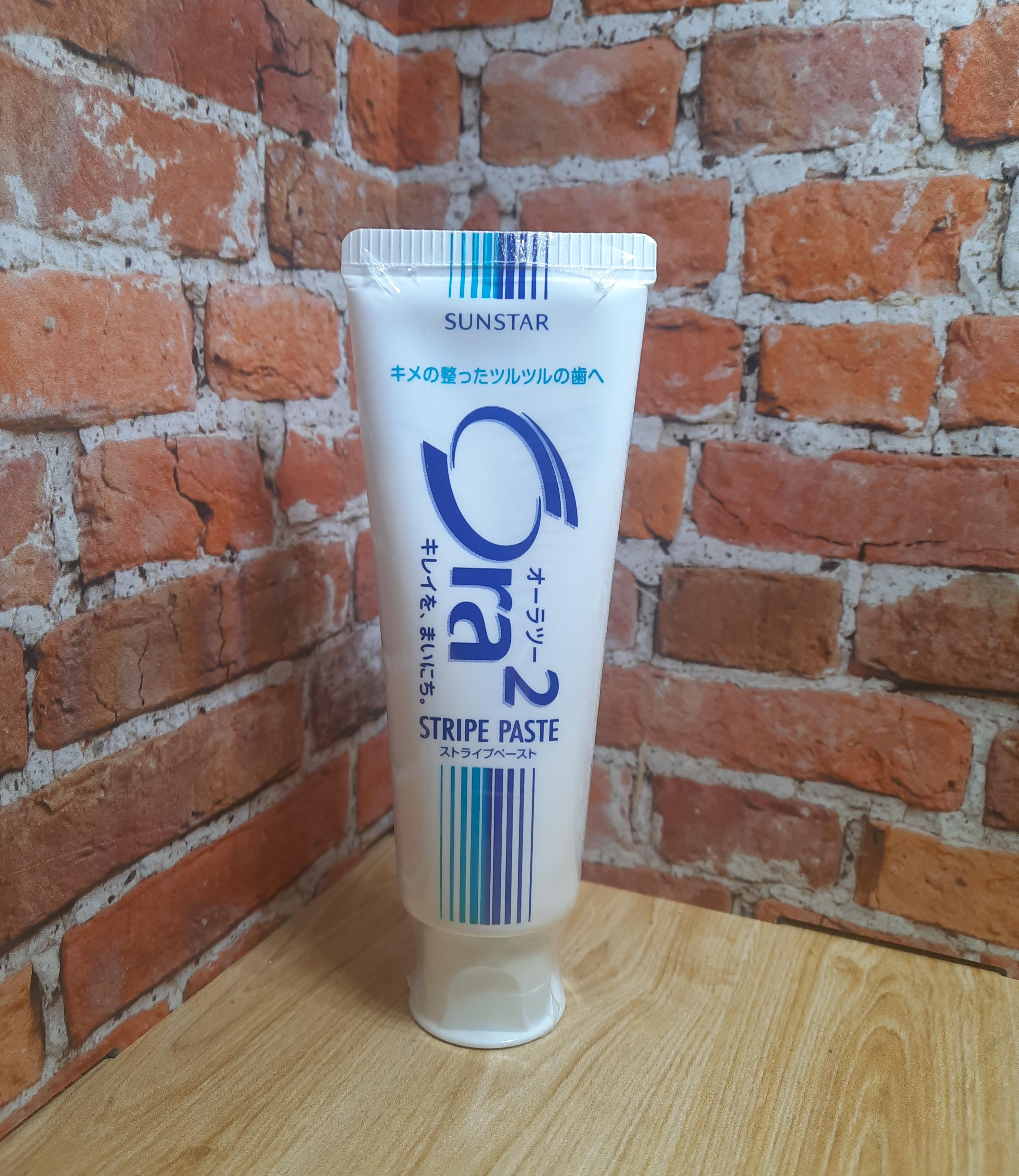 Sunstar Ora 2 Stripe Paste Зубная паста для удаления налета и профилактики кариеса Мята 140 гр