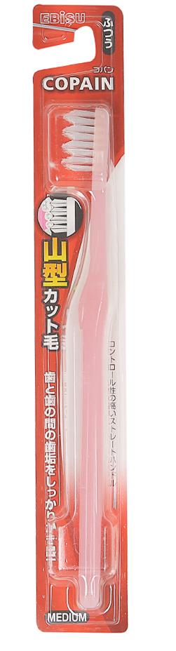 Ebisu Зубная щетка для улучшенного очищения межзубного пространства с зигзагообразным ворсом Средняей жесткости