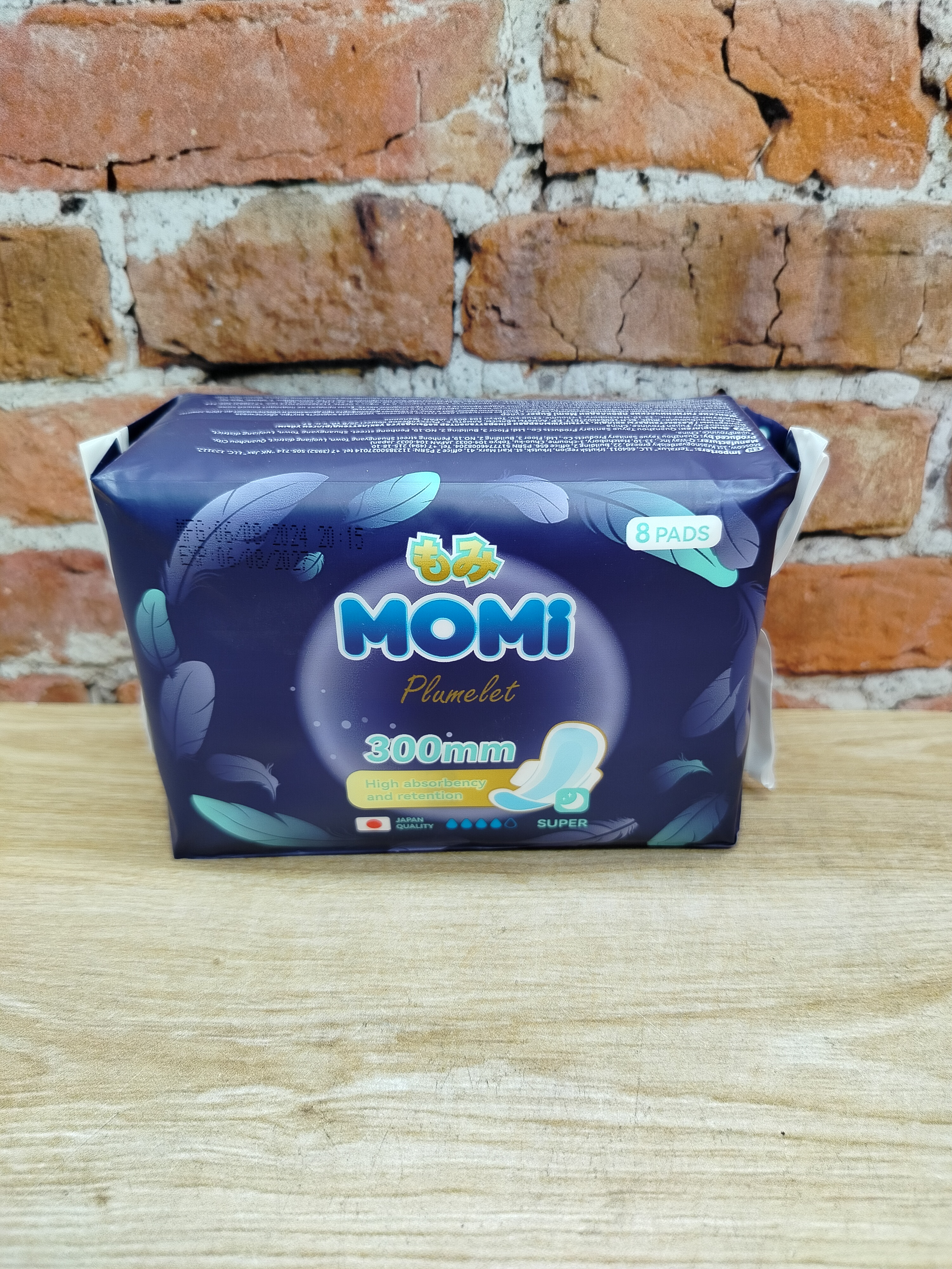 Momi Plumelet Super Гигиенические прокладки Супер 300 мм 8 шт 4 капли