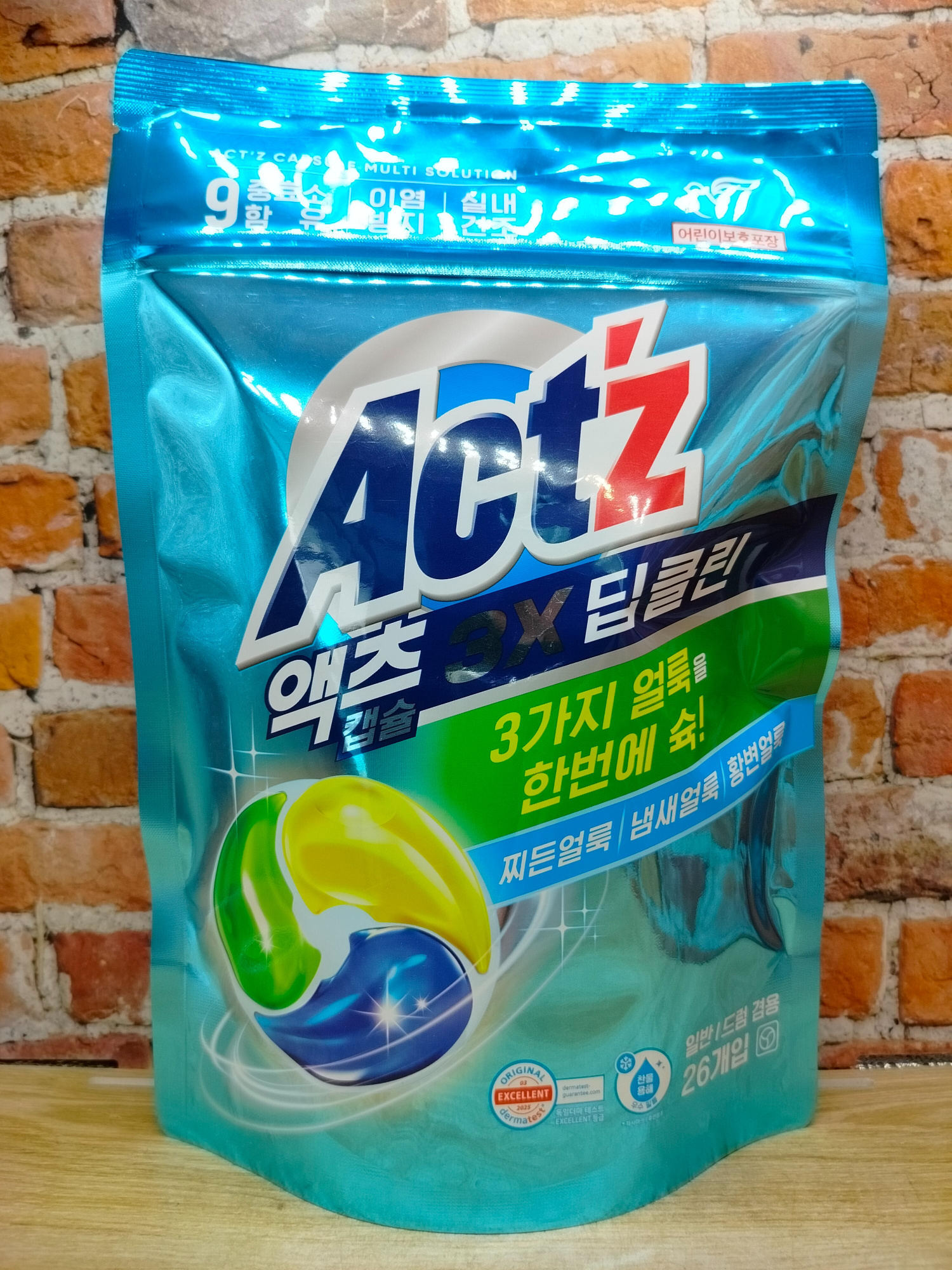 Pigeon Act'z Perfect 3x Deep Clean Капсулы для стирки Глубокое очищение 26 шт 377 гр