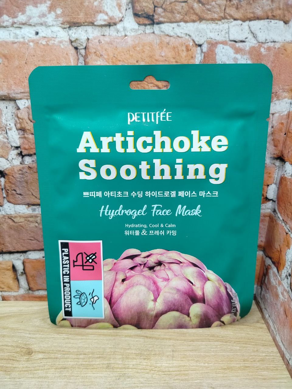 Petitfee Hydrogel Face Mask Artichoke Soothing Гидрогелевая маска для лица с экстрактом Артишока 32 гр