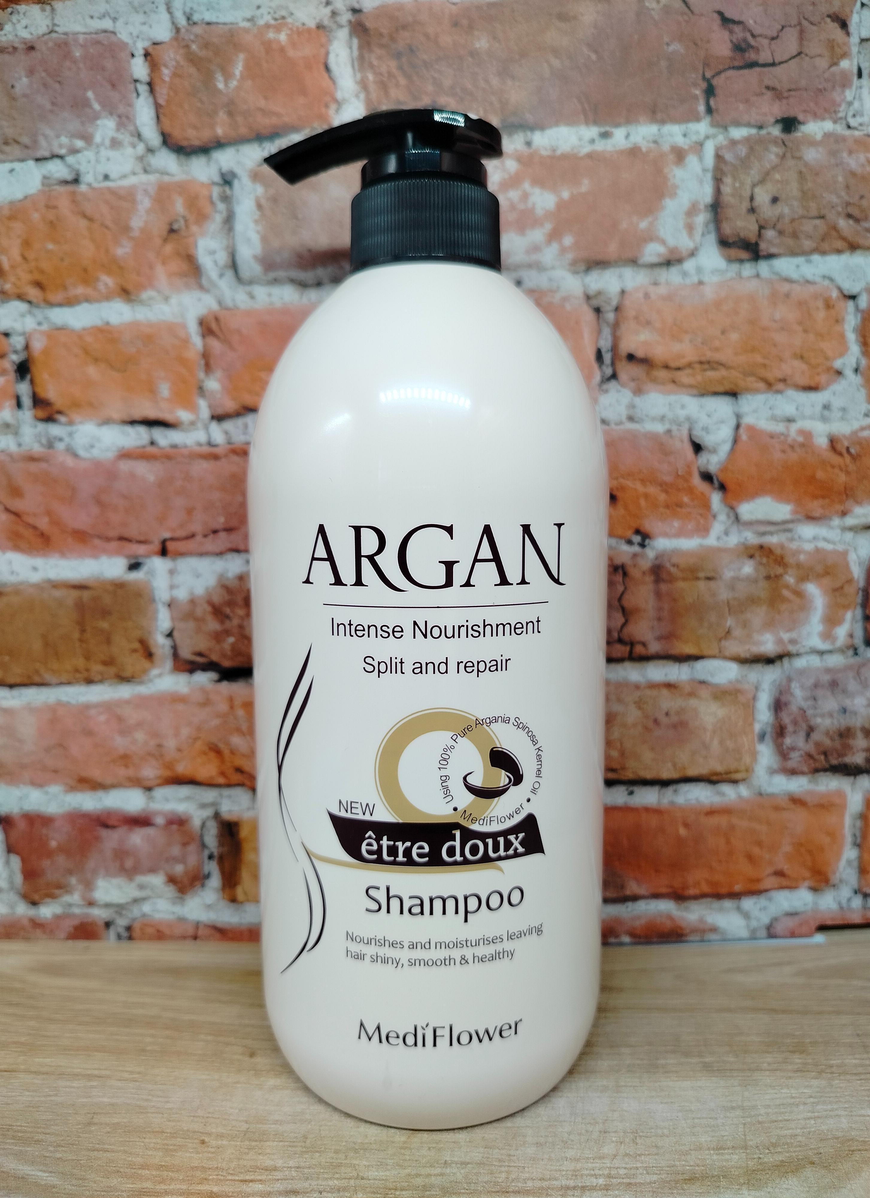 Medi Flower Etre Doux Argan Шампунь для волос с аргановым маслом 1000 мл