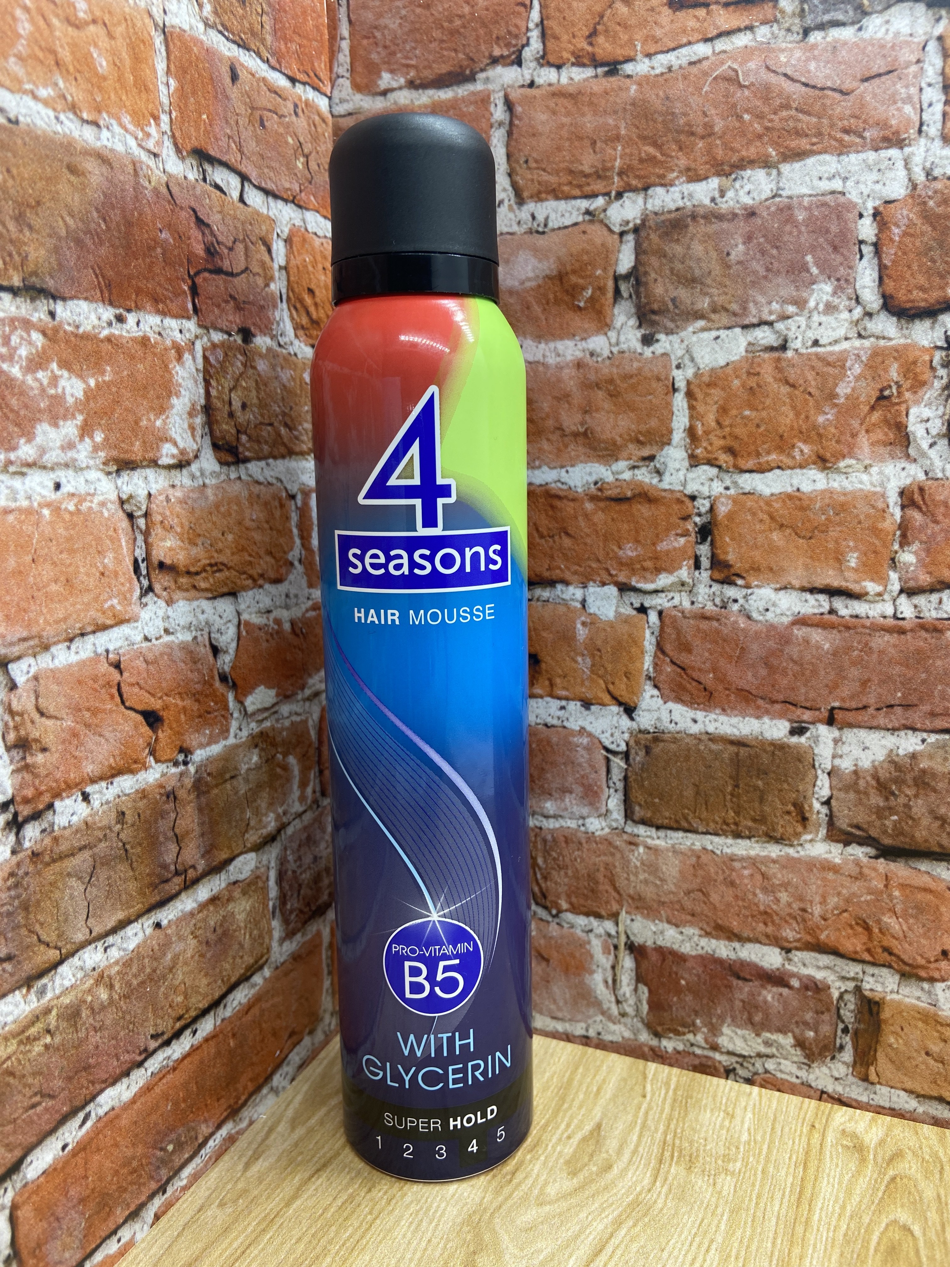 4 Seasons Hair Mousse Pro-Vitamin B5 4 Super Hold Мусс для волос с протеинами шелка Супер фиксация 225 мл