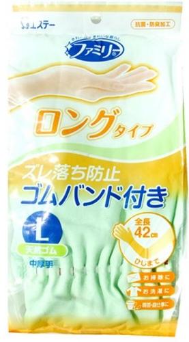 ST Family Перчатки для бытовых и хозяйственных нужд (каучук, средней толщины, удлиненные) размер L