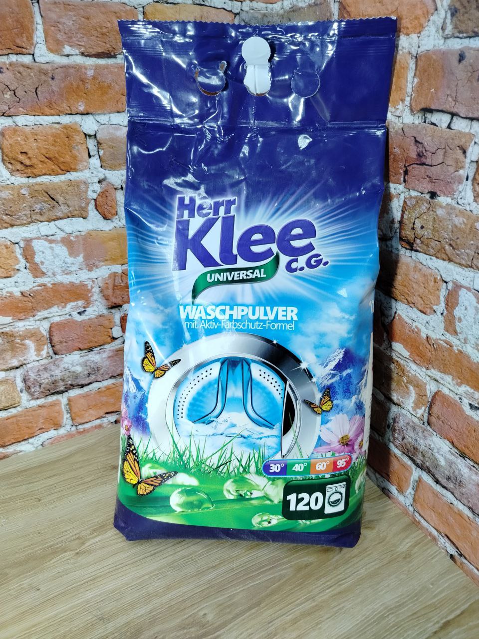 Herr Klee C.G. Waschpulver Universal Стиральный порошок универсальный 10 кг на 120 стирок в мягкой упаковке