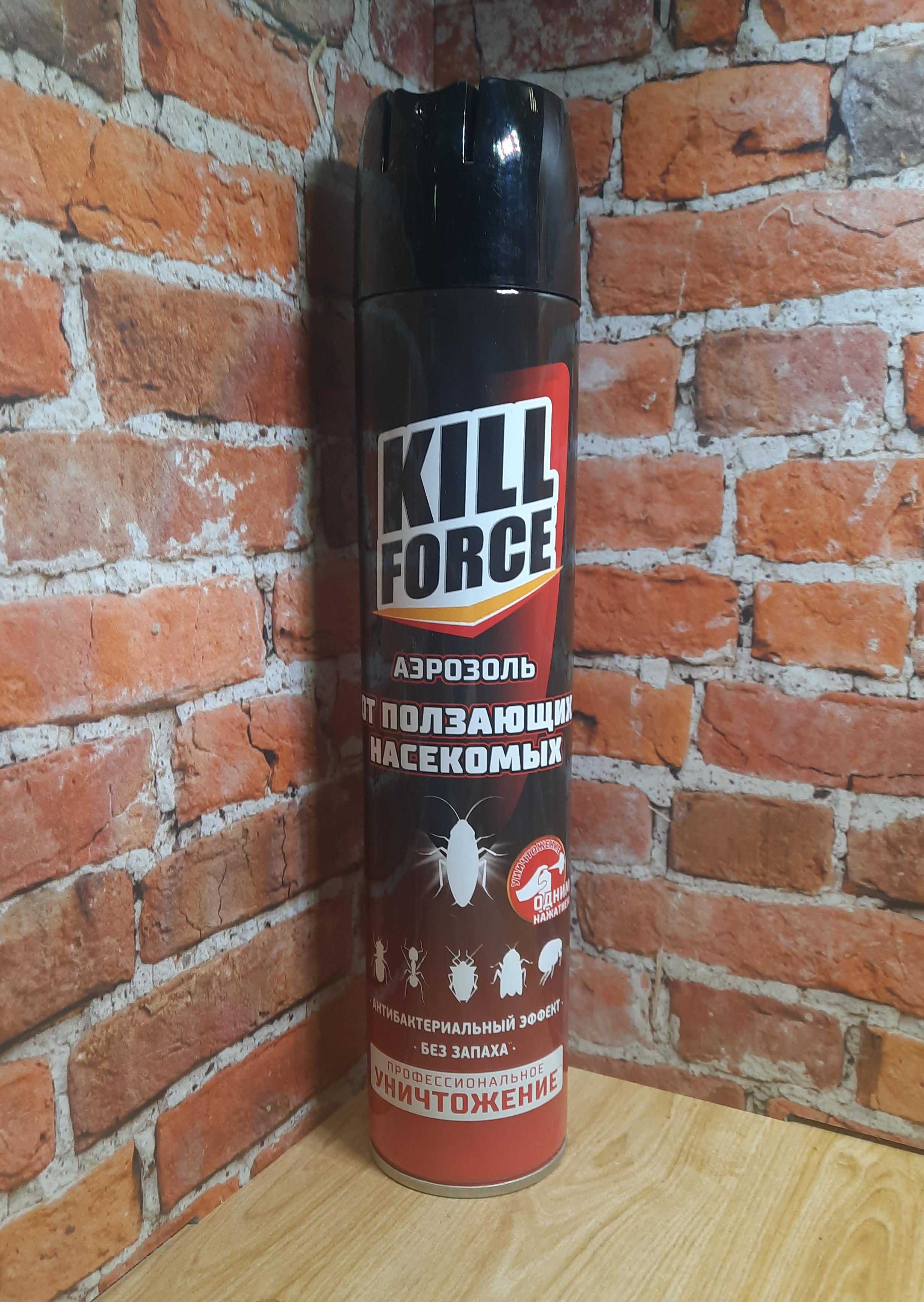Kill Force Аэрозоль инсектицидный от ползающих насекомых без запаха 350 мл