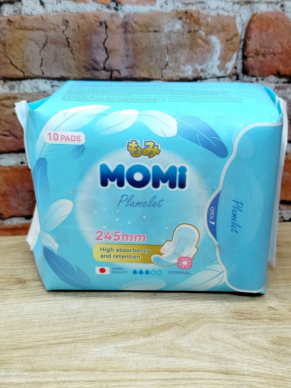 Momi Plumelet Normal Гигиенические прокладки дневные 245 мм 10 шт 3 капли