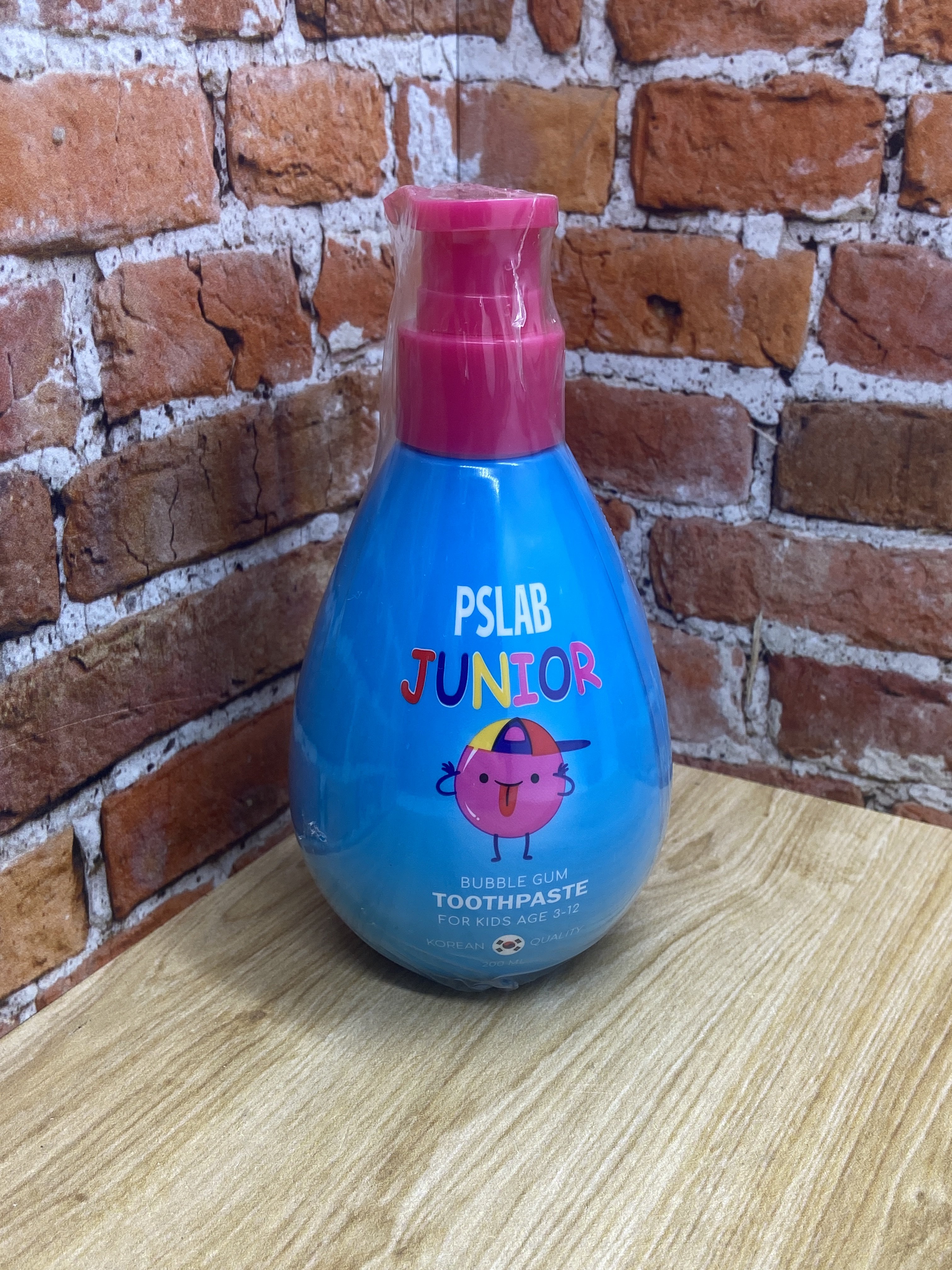 PSLAB Junior Toothpaste Bubble Gum Зубная паста для детей от 3 до 12 лет со вкусом жевачки 200 мл