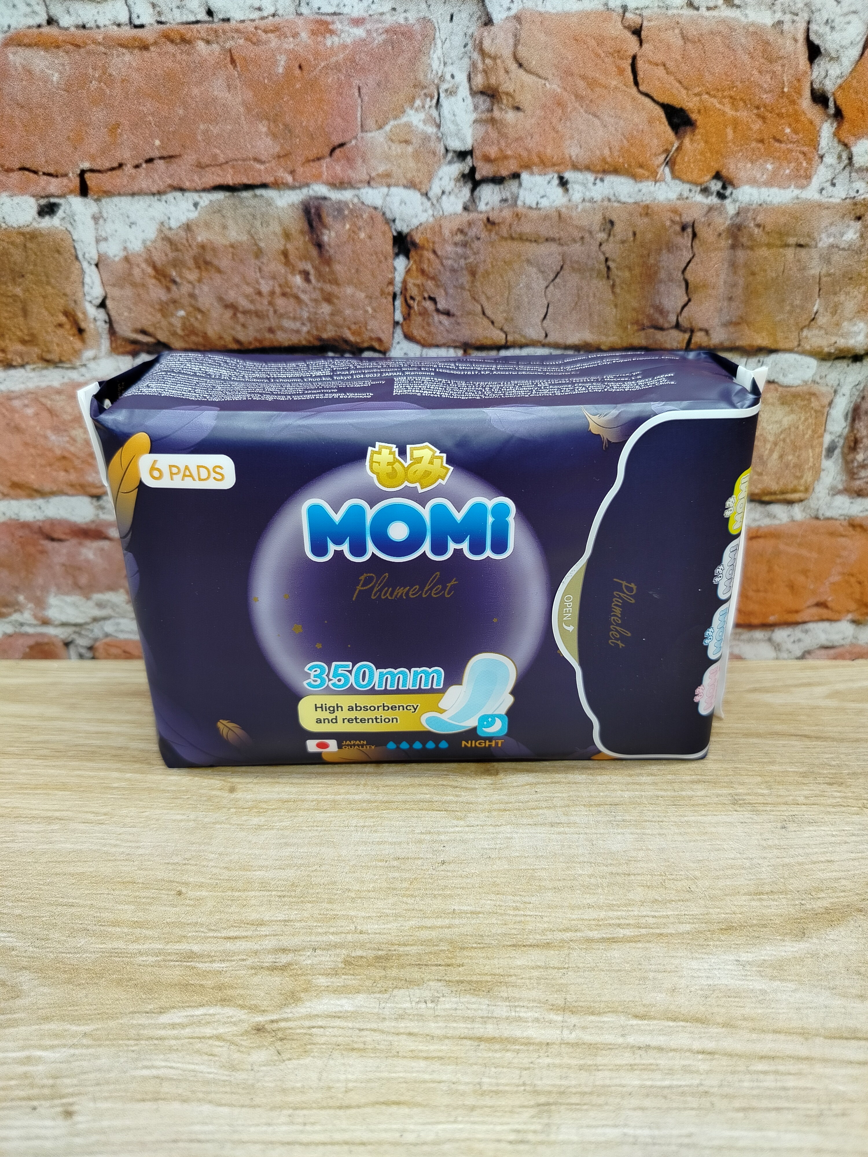Momi Plumelet Night Гигиенические прокладки ночные 350 мм 6 шт 5 капель