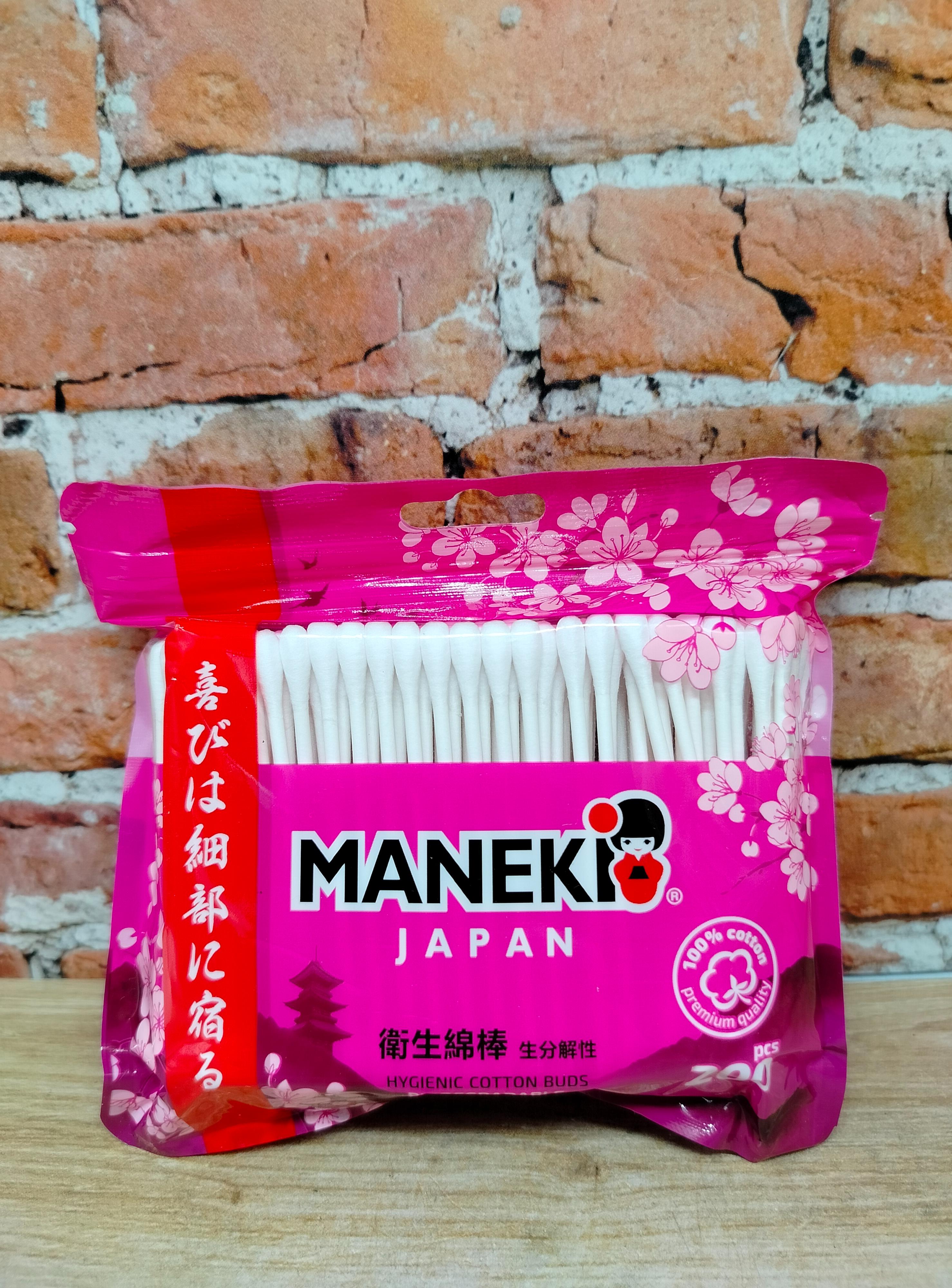 Maneki Sakura Ватные палочки гигиенические 200 шт в zip-пакете