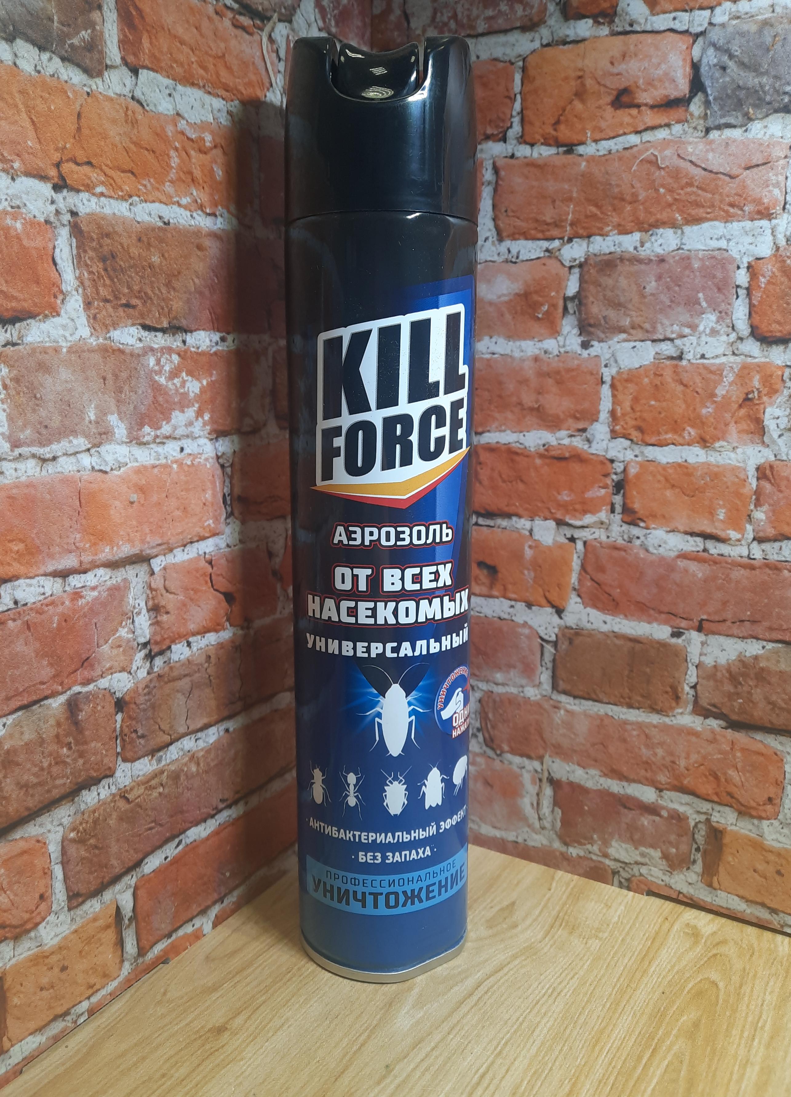 Kill Force Аэрозоль инсектицидный от всех насекомых универсальный без запаха 350 мл