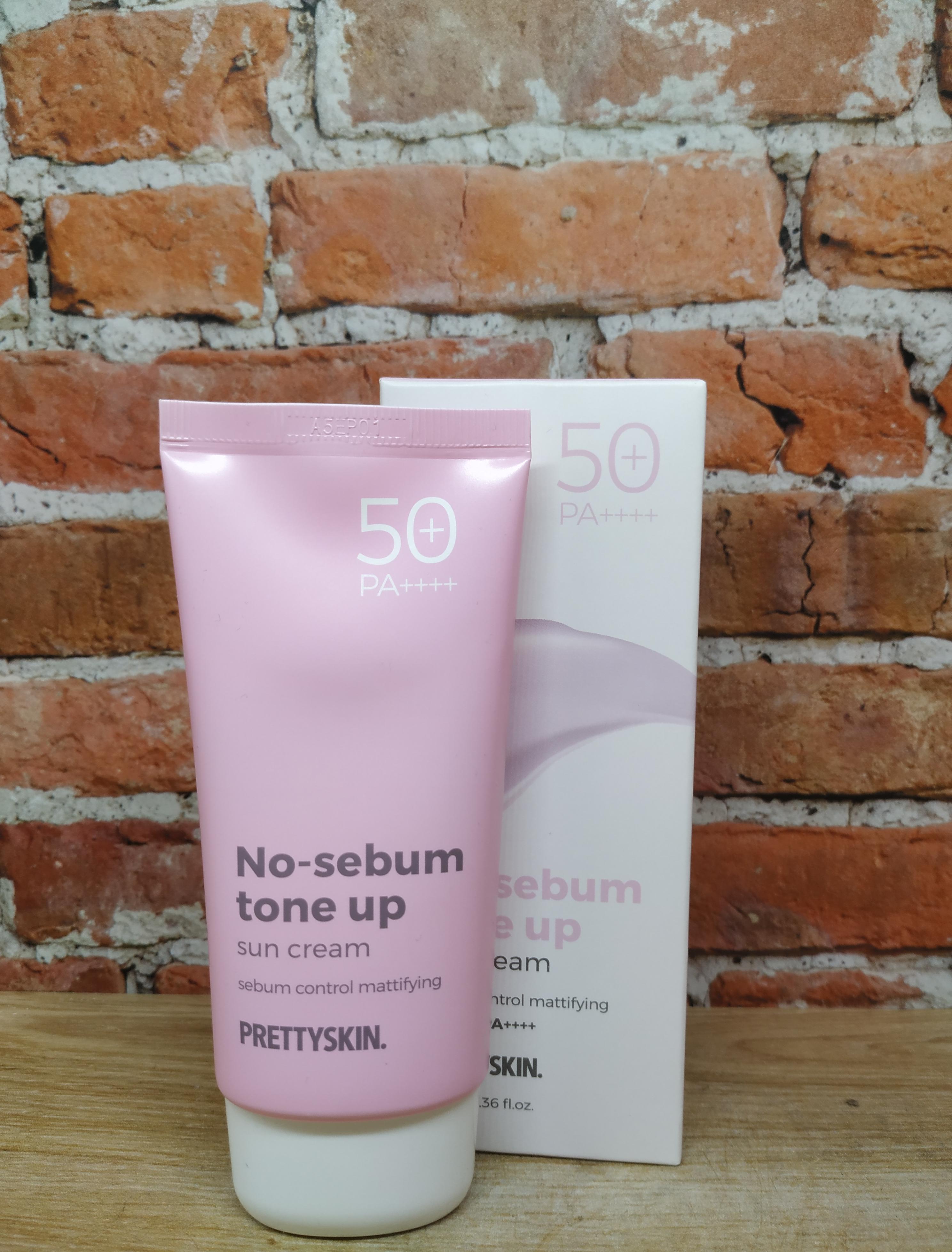 Pretty Skin No-Sebum Tone Up Sun Cream SPF 50+ PA++++ Крем Солнцезащитный матирующий 70 гр