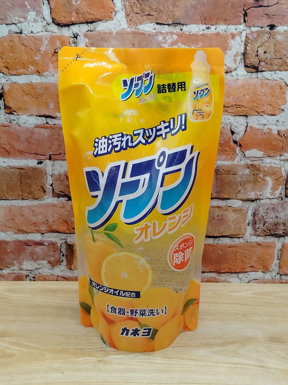 Kaneyo Жидкость для мытья посуды сладкий апельсин 500 мл запасной блок