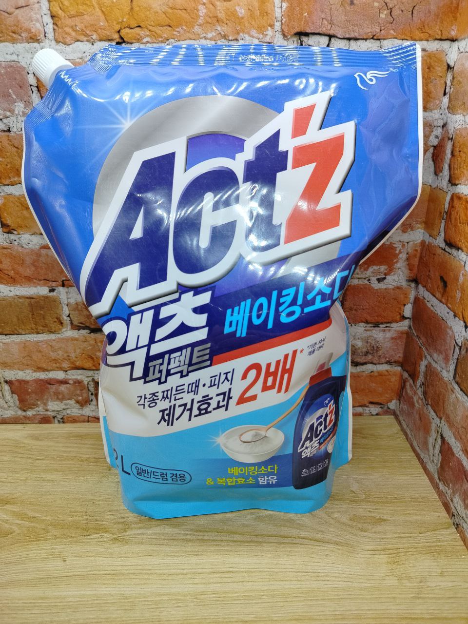 Pigeon Act'z Baking Soda Концентрированный антибактериальный гель для стирки для всех типов стиральных машин 2,2 л в мягкой упаковке
