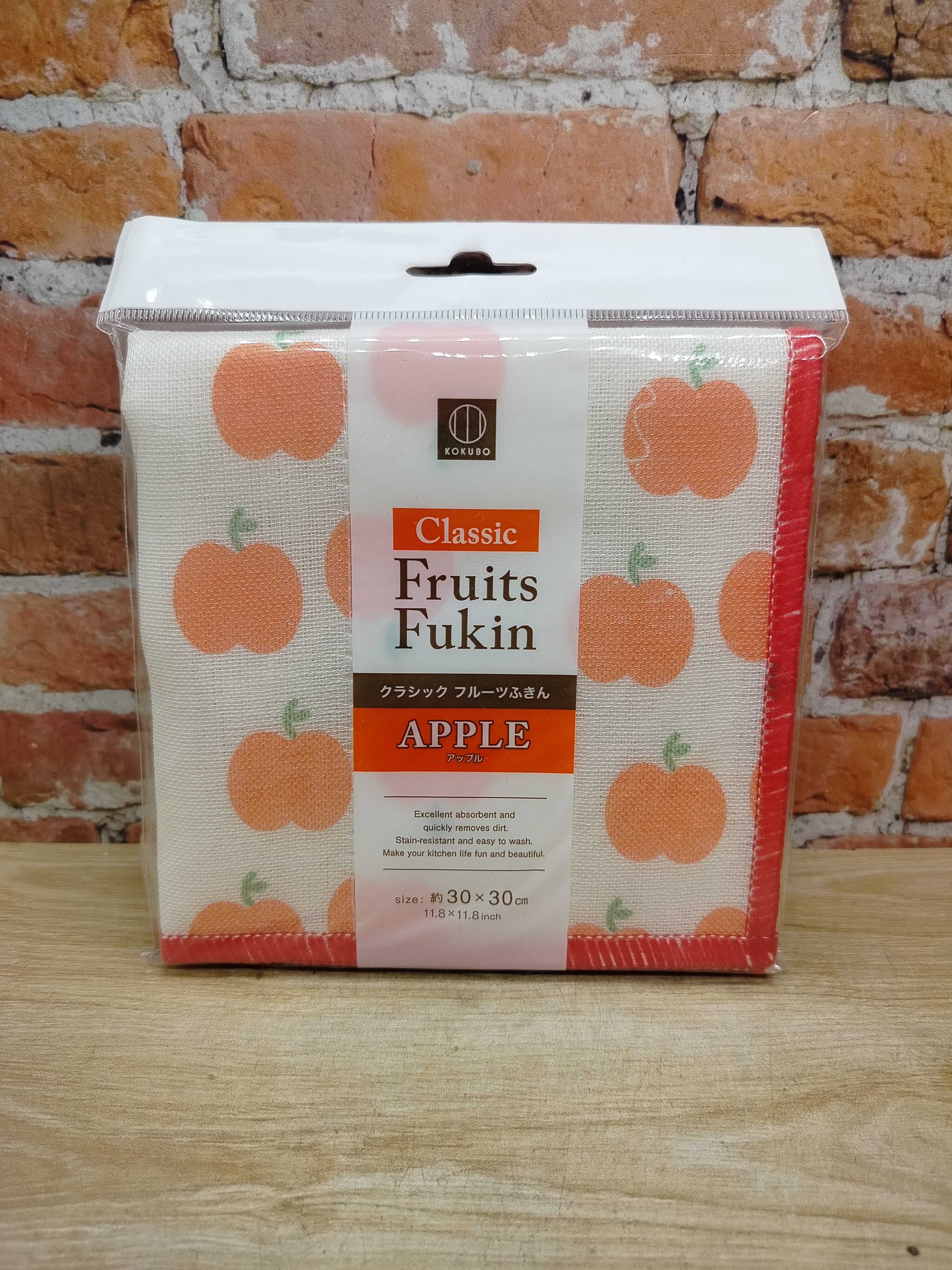 Kokubo Салфетка для посуды и кухни впитывающая Яблоко 30*30 см