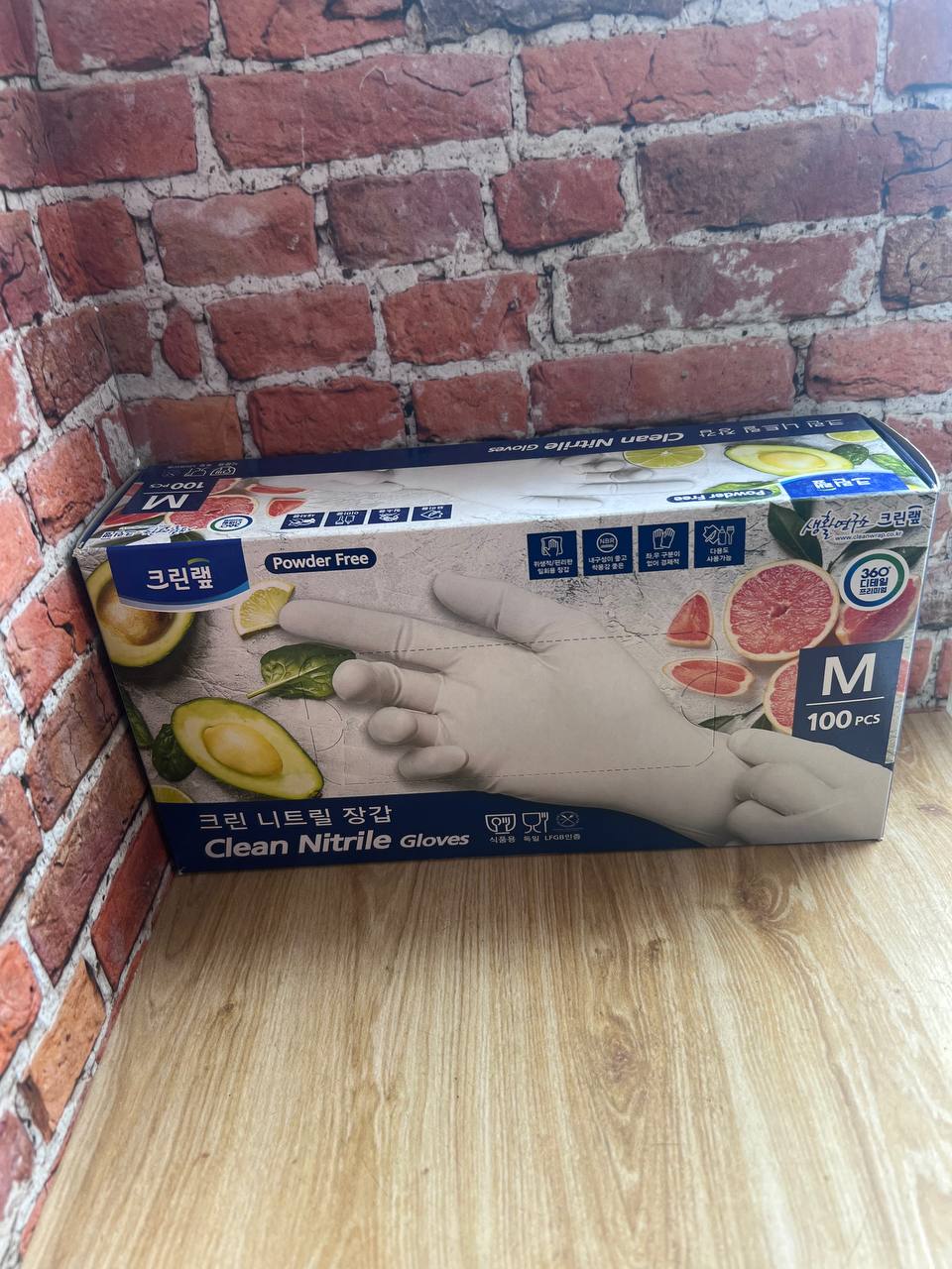 Clean Wrap Перчатки нитриловые неопудренные Белые 100 шт Размер М