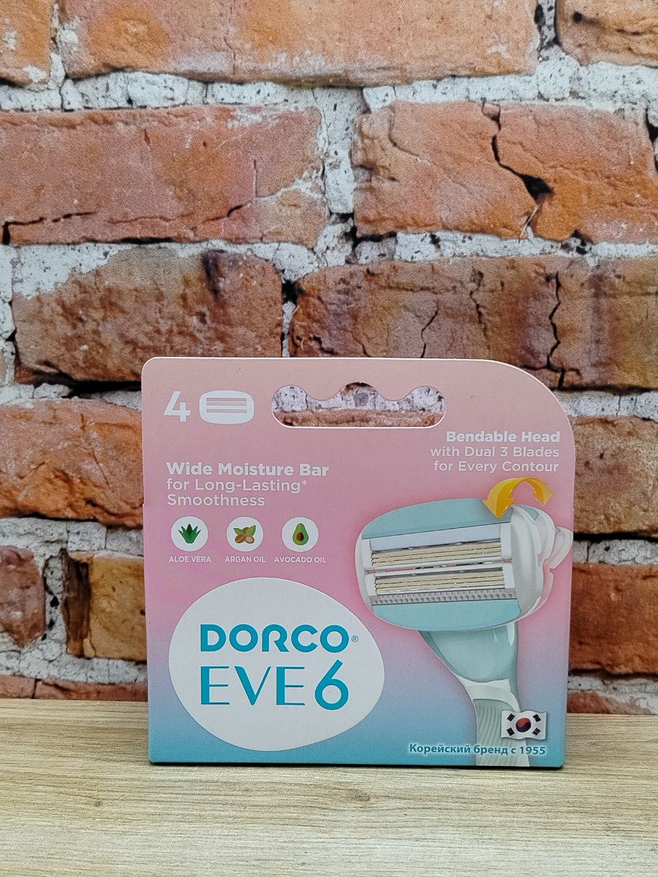 Dorco Eve 6 Сменные кассеты для женского бритвенного станка с 6 лезвиями и сгибаемым картриджем 4 шт