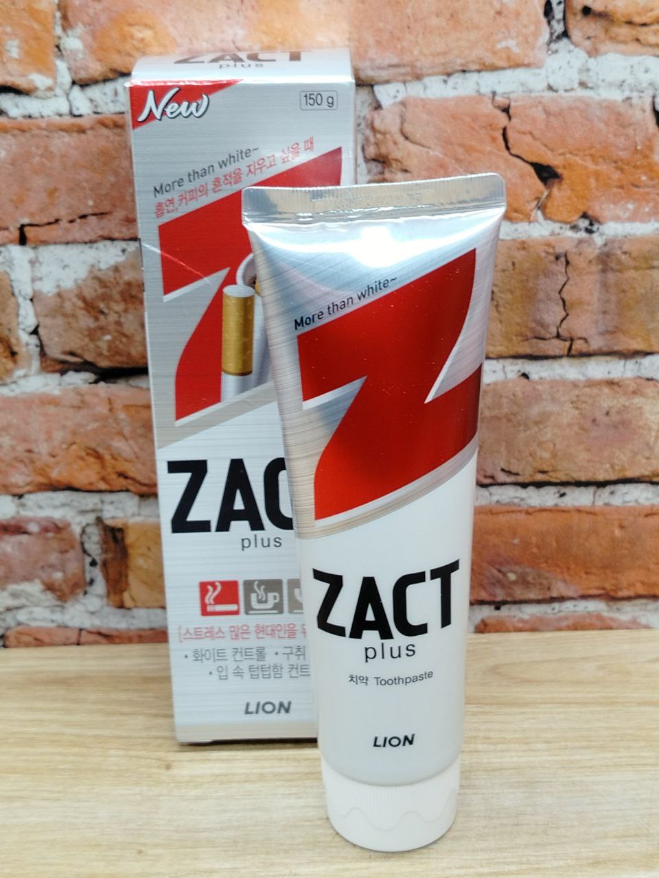 Lion Zact Зубная паста с эффектом отбеливания кофейного и никотинового налета 150 гр