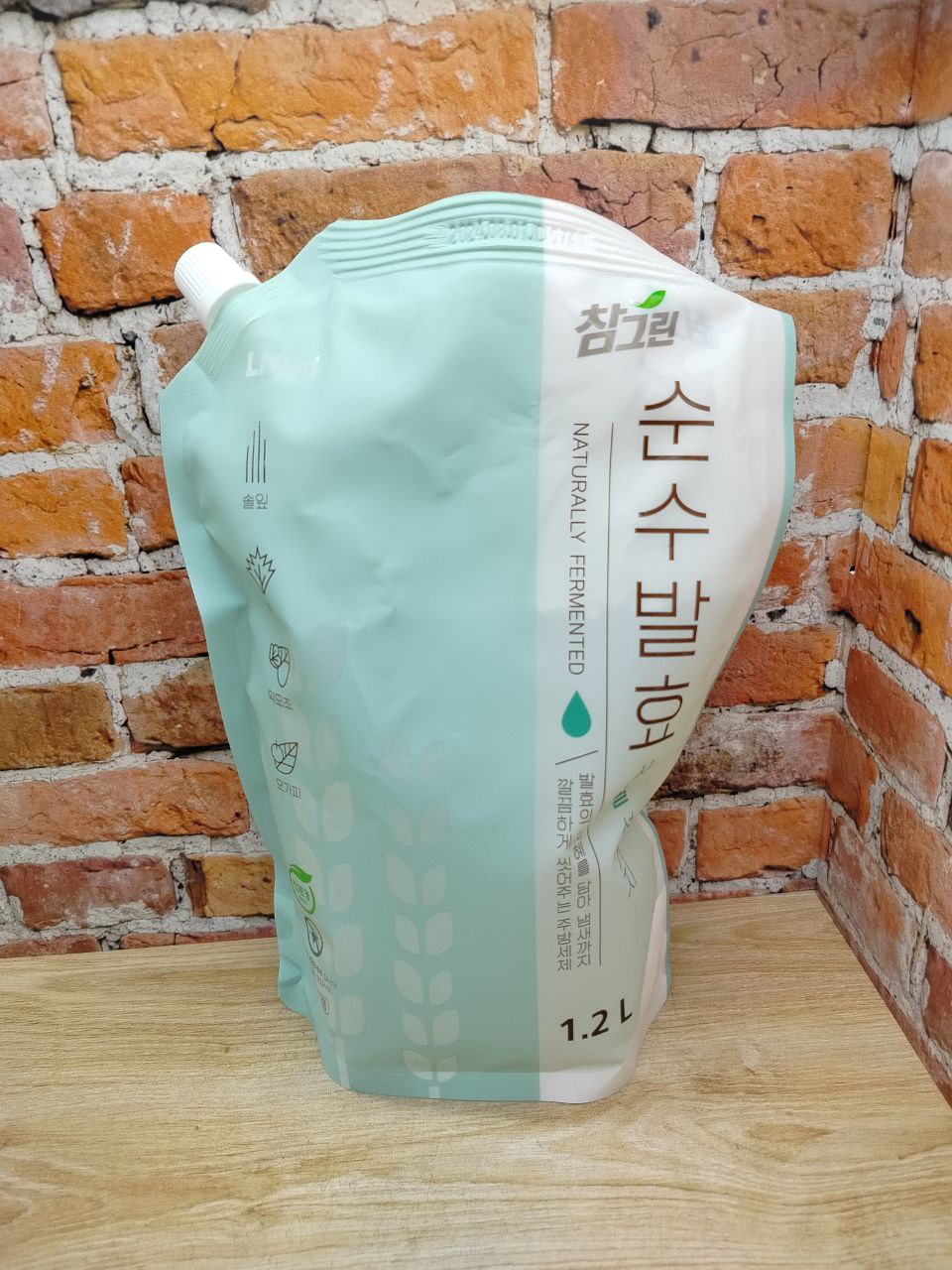 Lion Chamgreen Pure Fermentation Средство для посуды Растительные ферменты 1,2 л в мягкой упаковке