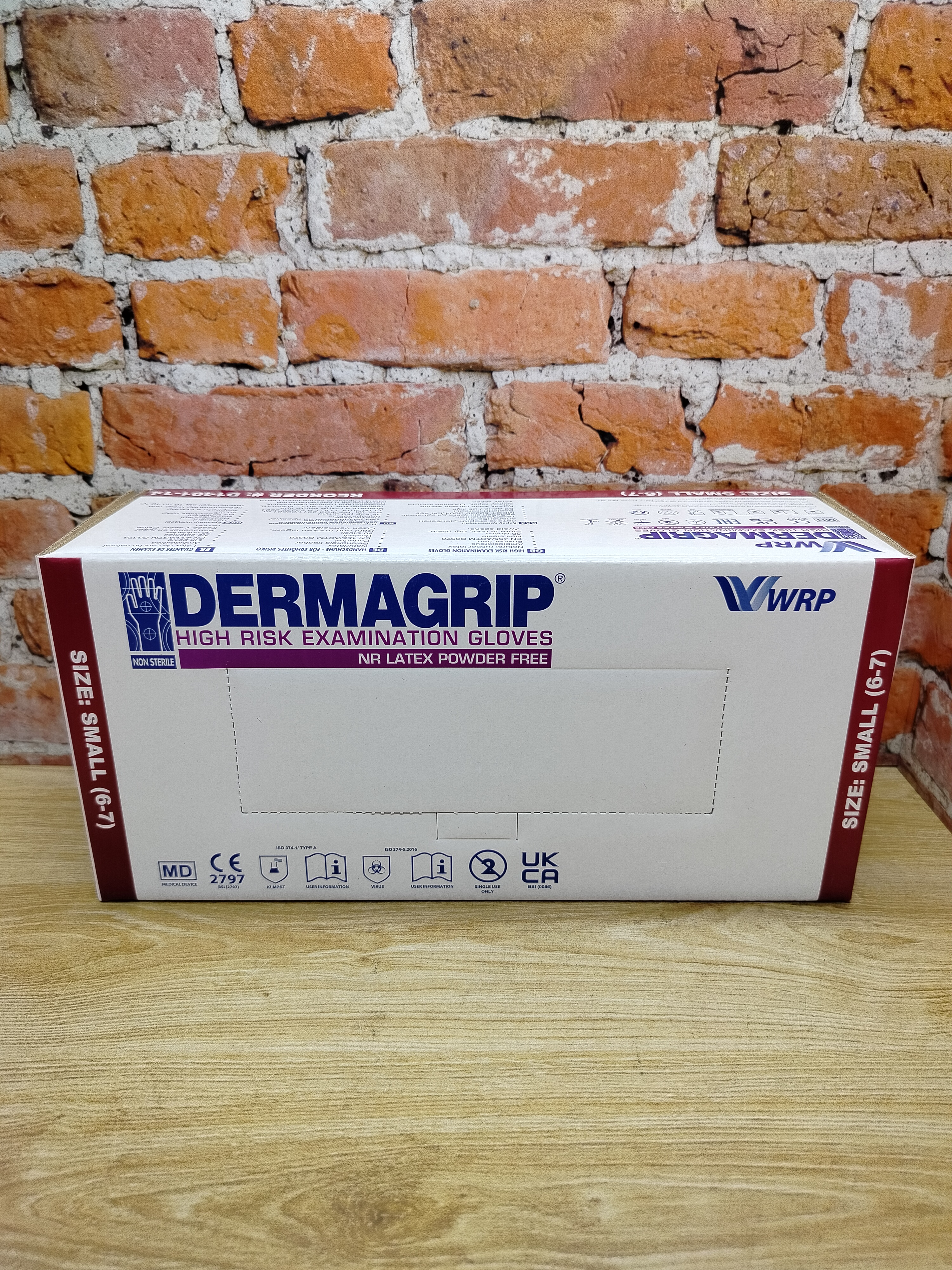 Dermagrip Перчатки смотровые латексные неопудренные нестерильные 25 пар Размер S (6-7)