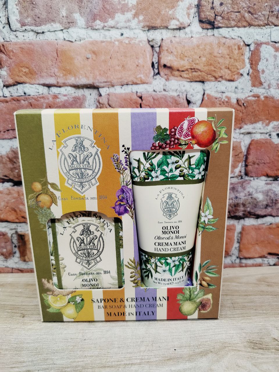 La Florentina Box Set Bar Soap & Hand Cream Fig & Almond Набор на основе масел ши и оливы с экстрактами Инжира и Миндаля Мыло натуральное 106 гр + Крем для рук увлажняющий 75 мл