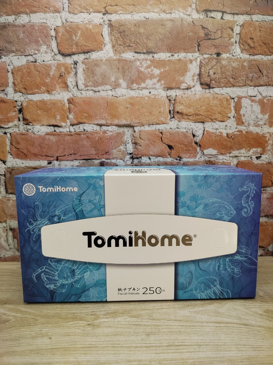 TomiHome GEO Soft & Silk Ocean Салфетки-выдергушки бумажные двухслойные 20*19 см 250 шт