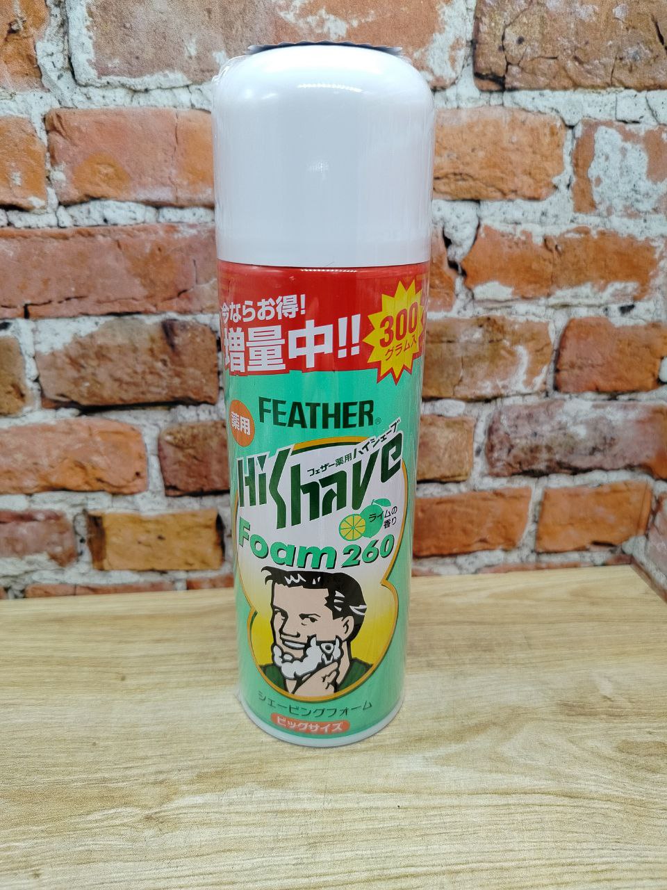 Feather HiShave Пена для бритья с гиалуроновой кислотой 260 гр