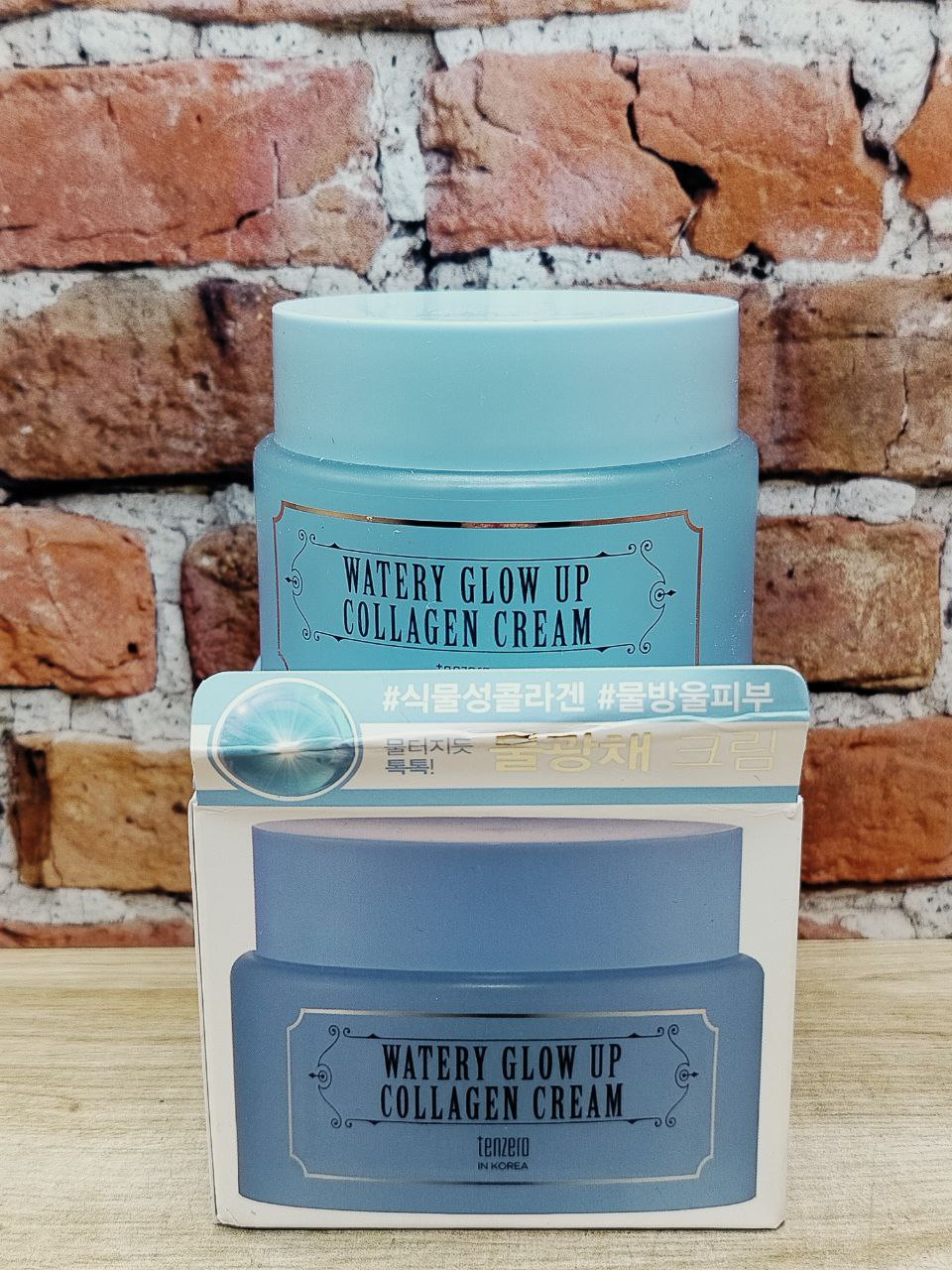 Tenzero Watery Glow Up Collagen Cream Крем для лица увлажняющий с коллагеном для сияния кожи лица 80 гр