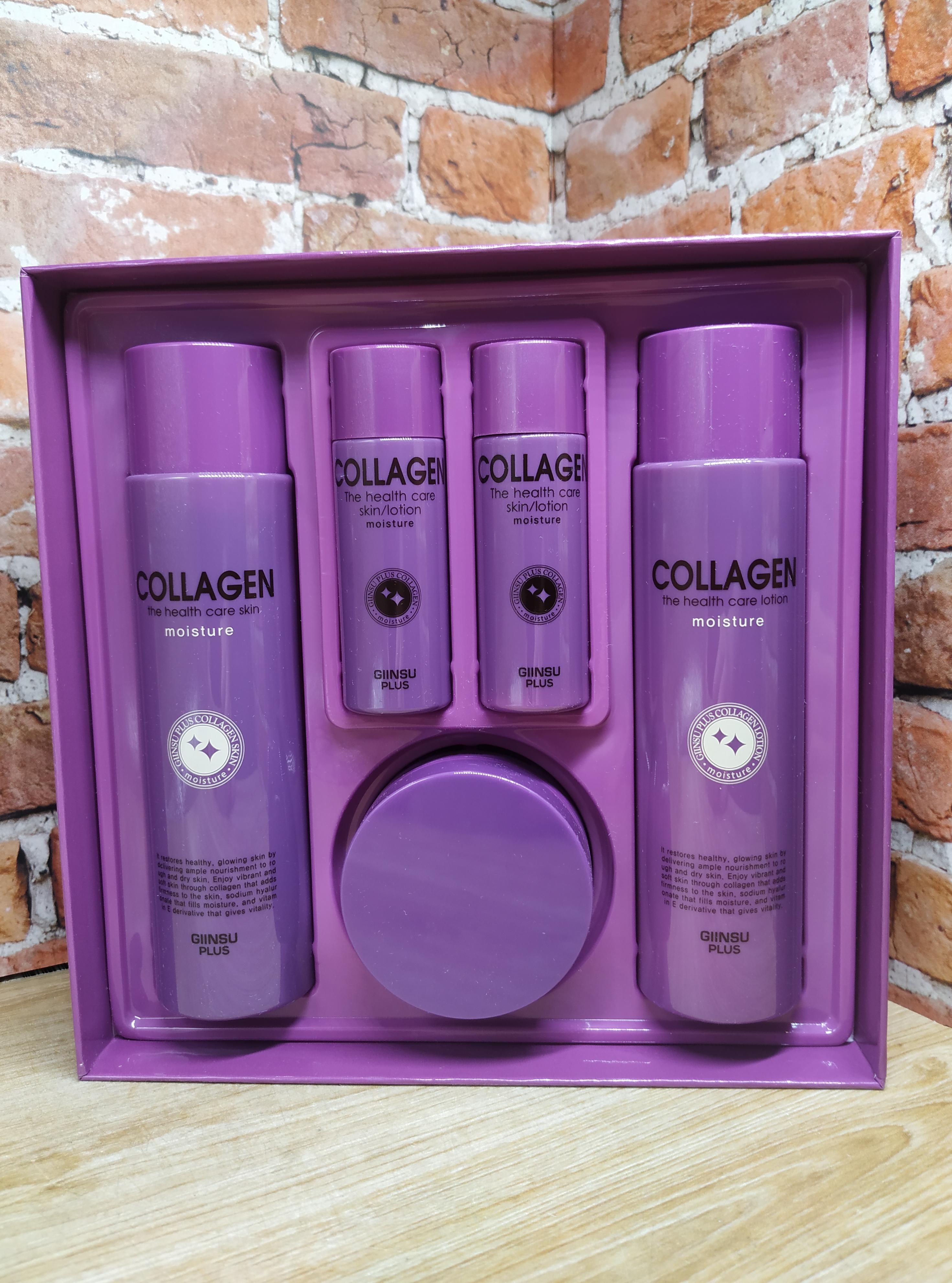 Cellio Ginsu Skin Care 3 Set Collagen Набор для лица с коллагеном Тонер для лица 150 + 30 мл, Крем для лица 50 мл, Лосьон для лица 150 + 30 мл