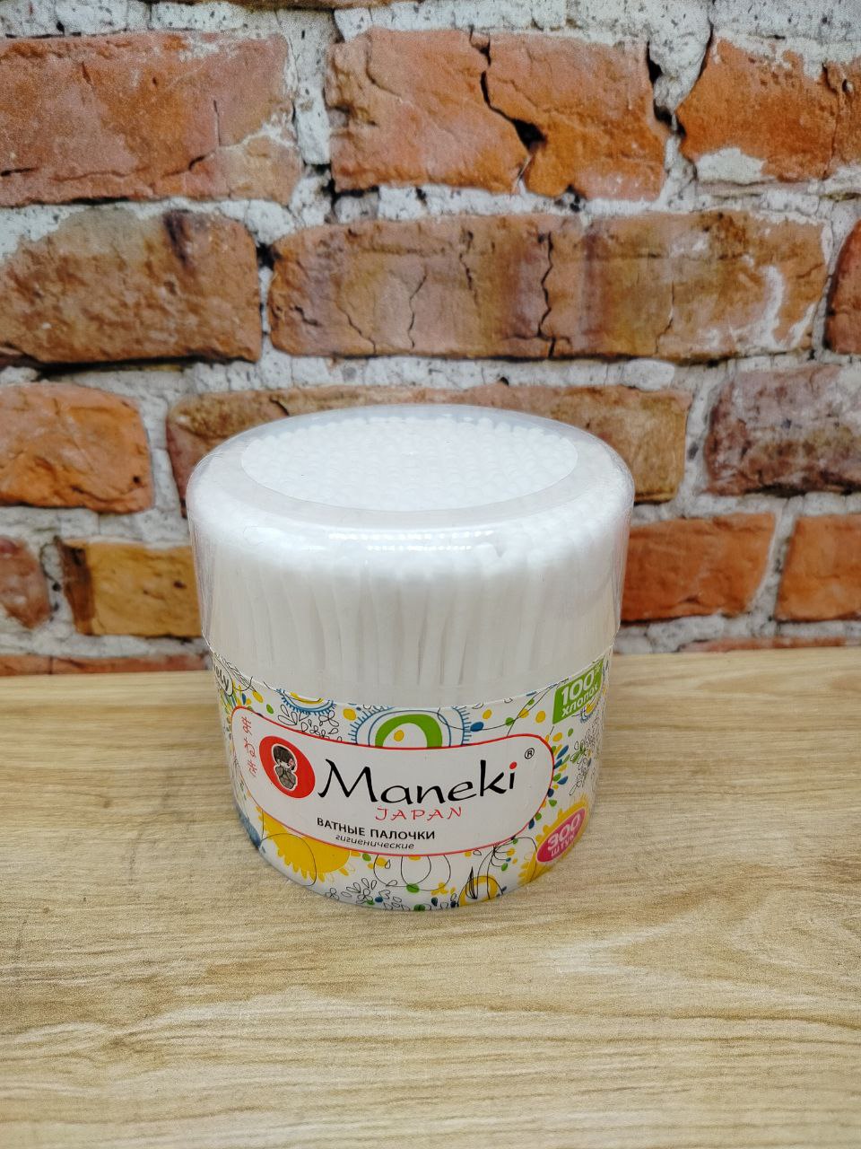 Maneki Lovely Ватные палочки гигиенические белые 300 шт в пластиковом стакане