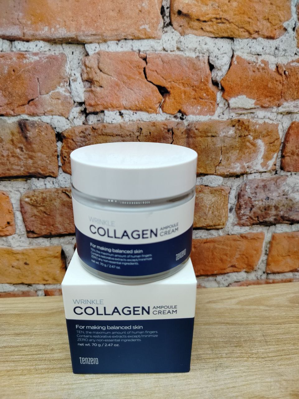 Tenzero Ampoule Cream Wrinkle Collagen 2x Ампульный крем для лица, шеи и декольте с коллагеном 70 гр