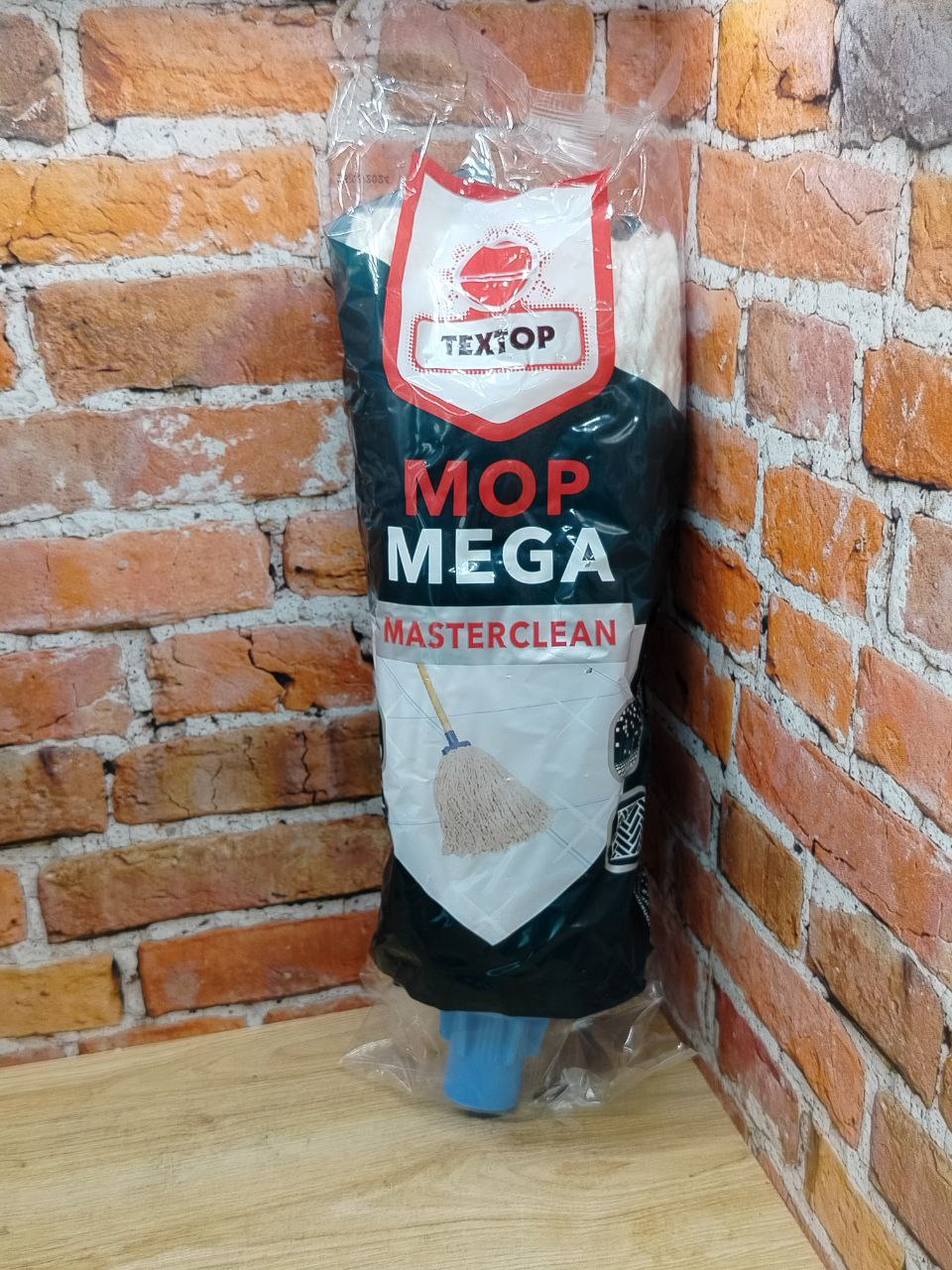 Textop Mop MEGA Masterclean Моп веревочный из хлопка с пластиковым резьбовым наконечником 200 гр для профессионального клининга
