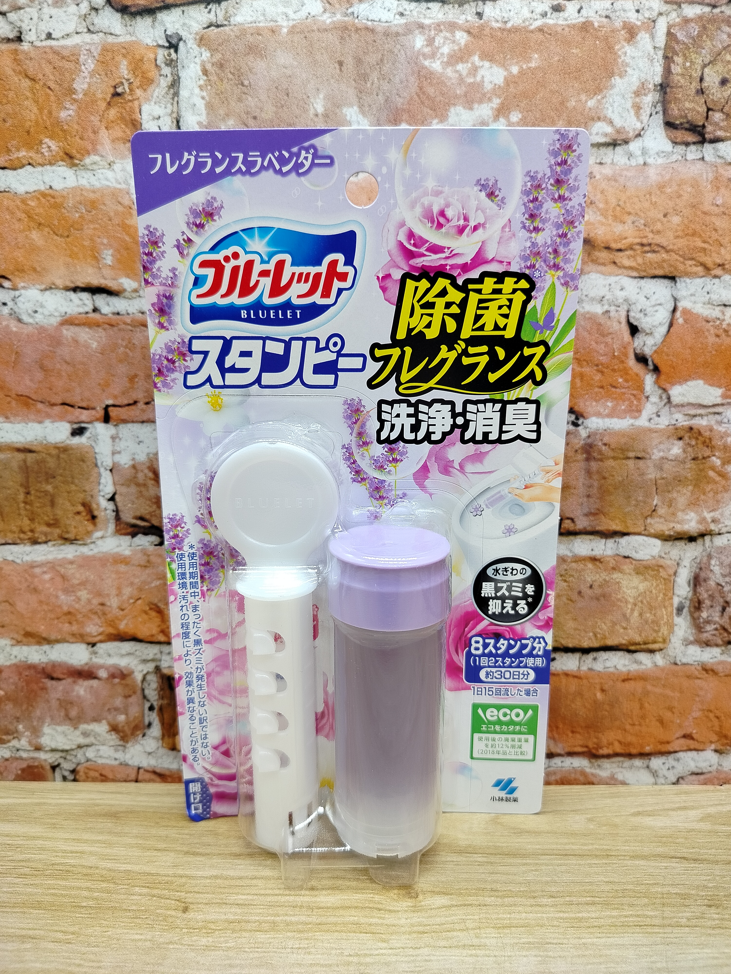 Kobayashi Bluelet Stampy Floral Дезодорирующий очиститель для унитазов с дозатором в форме цветка с ароматом Лаванды 28 гр