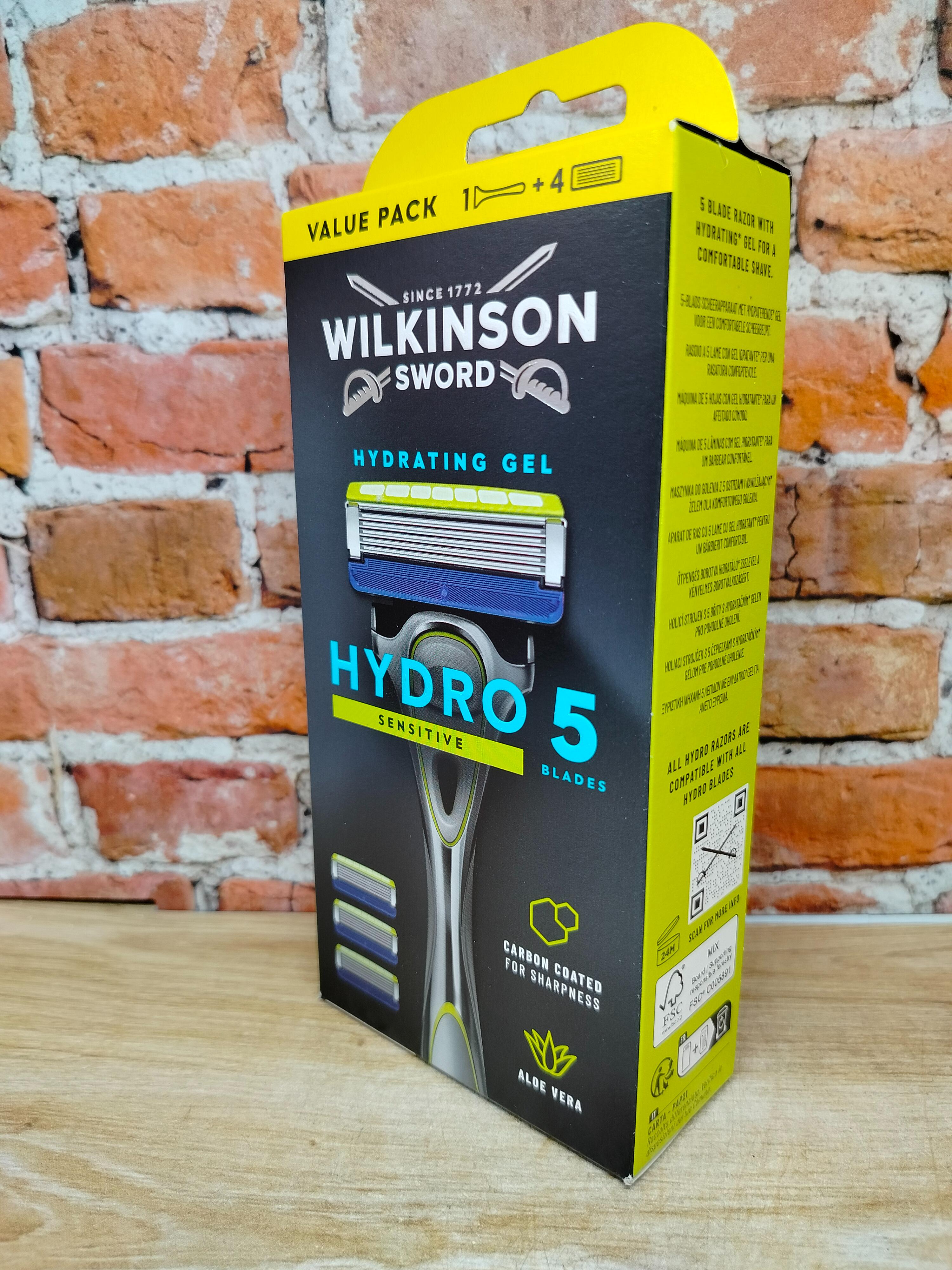 Wilkinson Sword Hydro 5 Sensitive Бритвенный станок со сменными касетами 5 лезвий + 3 кассеты