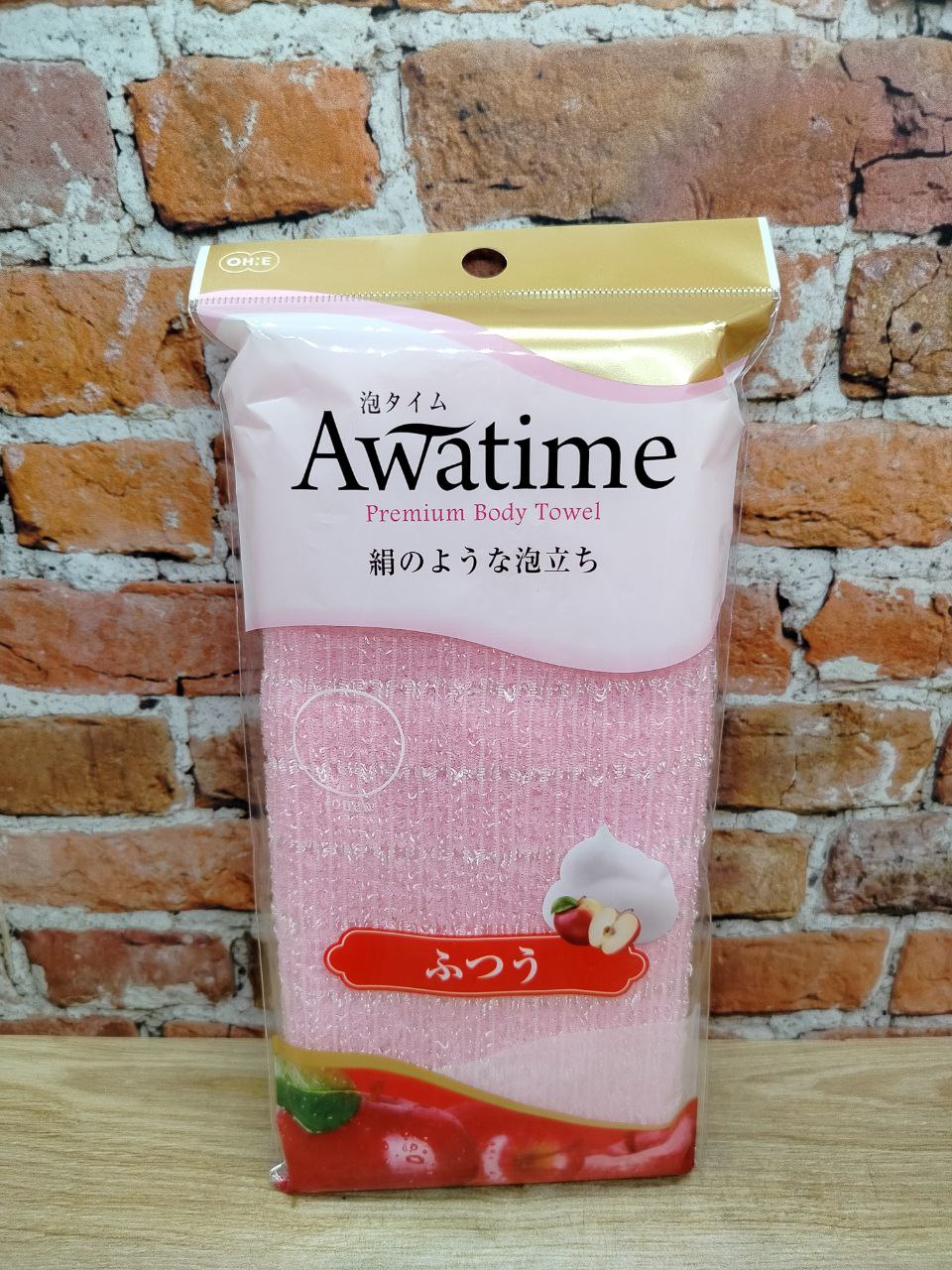 Ohe Awatime Мочалка для создания большого колличества пены средней жесткости Розовая 100 см