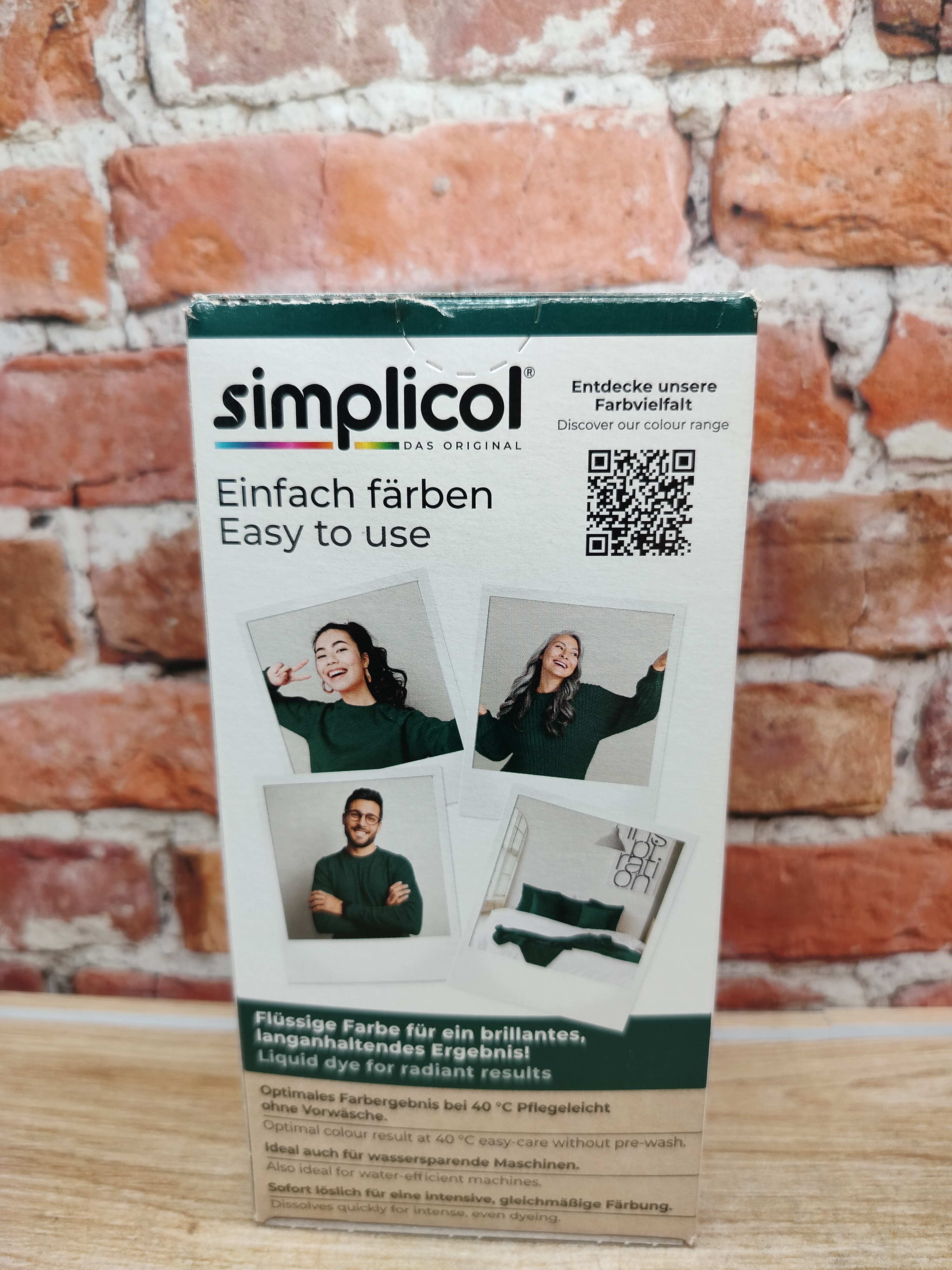 Simplicol Intensiv Краска текстильная для одежды и тканей Темно-зеленого цвета 150 мл + 400 гр