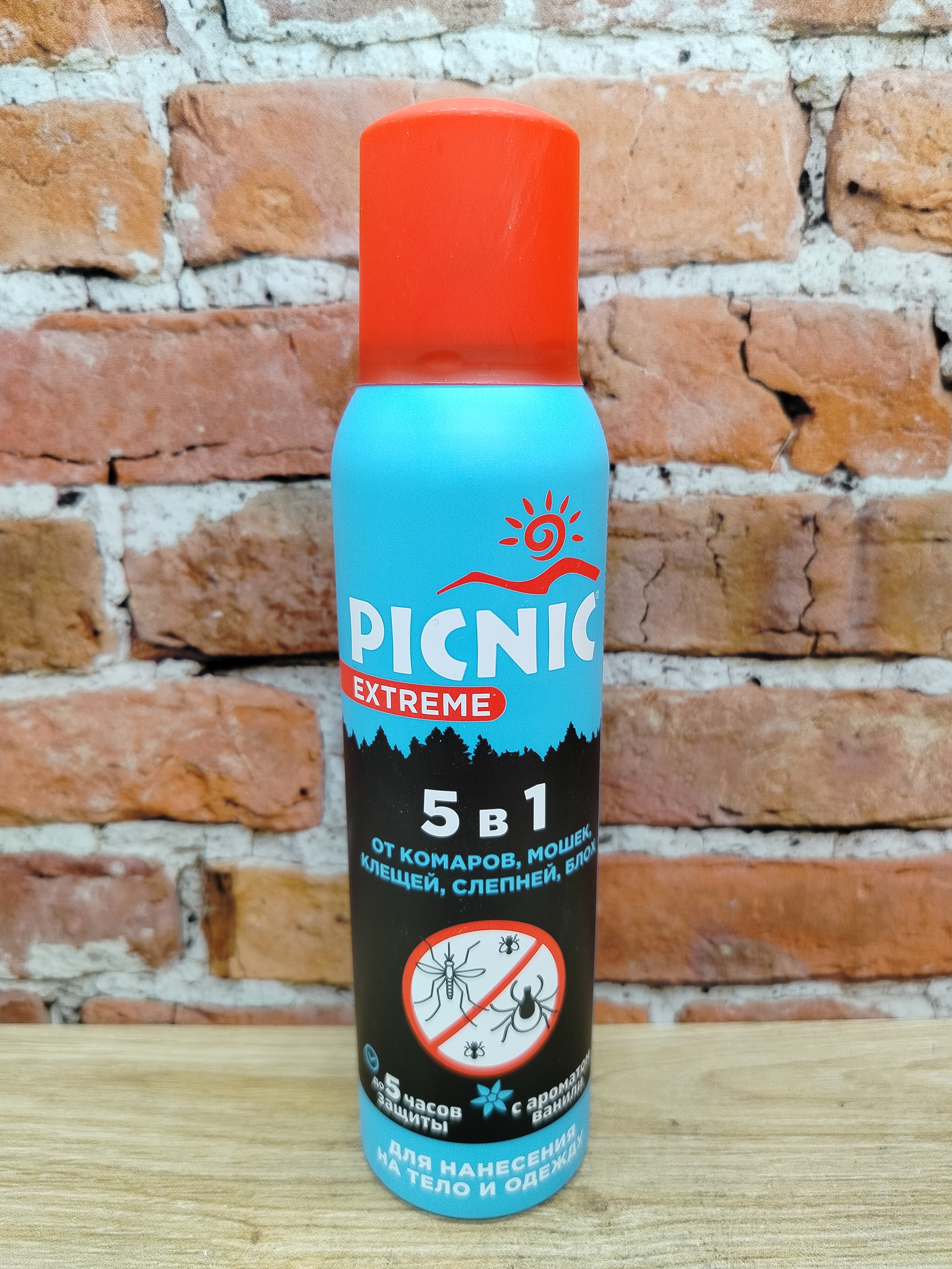 Picnic Extreme аэрозоль 5 в 1 от комаров, мошки, клещей, слепней, блох 150 мл