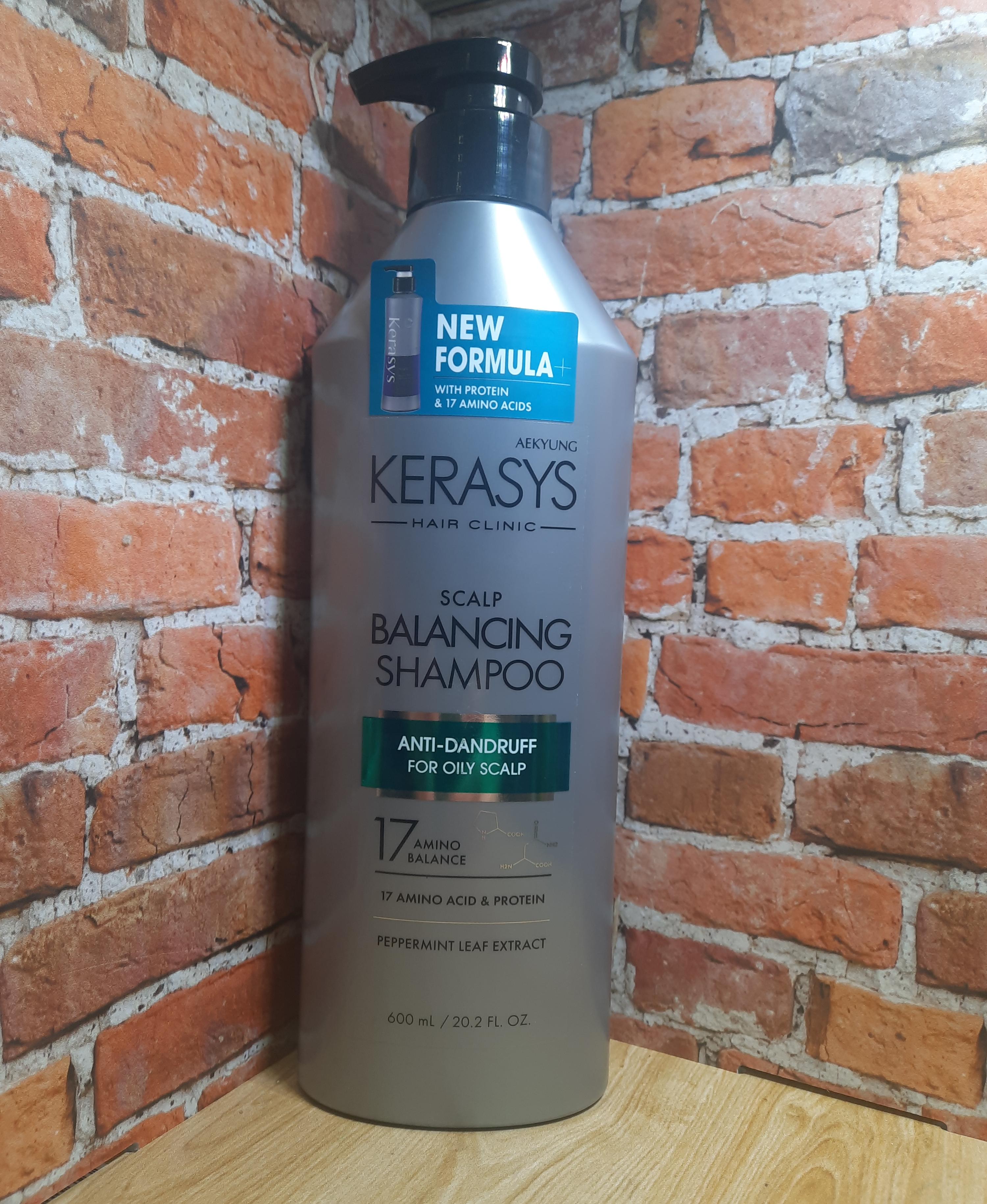 Aekyung Kerasys Hair Clinic Scalp Balancing Шампунь для волос уход за жирной кожей головы 600 мл