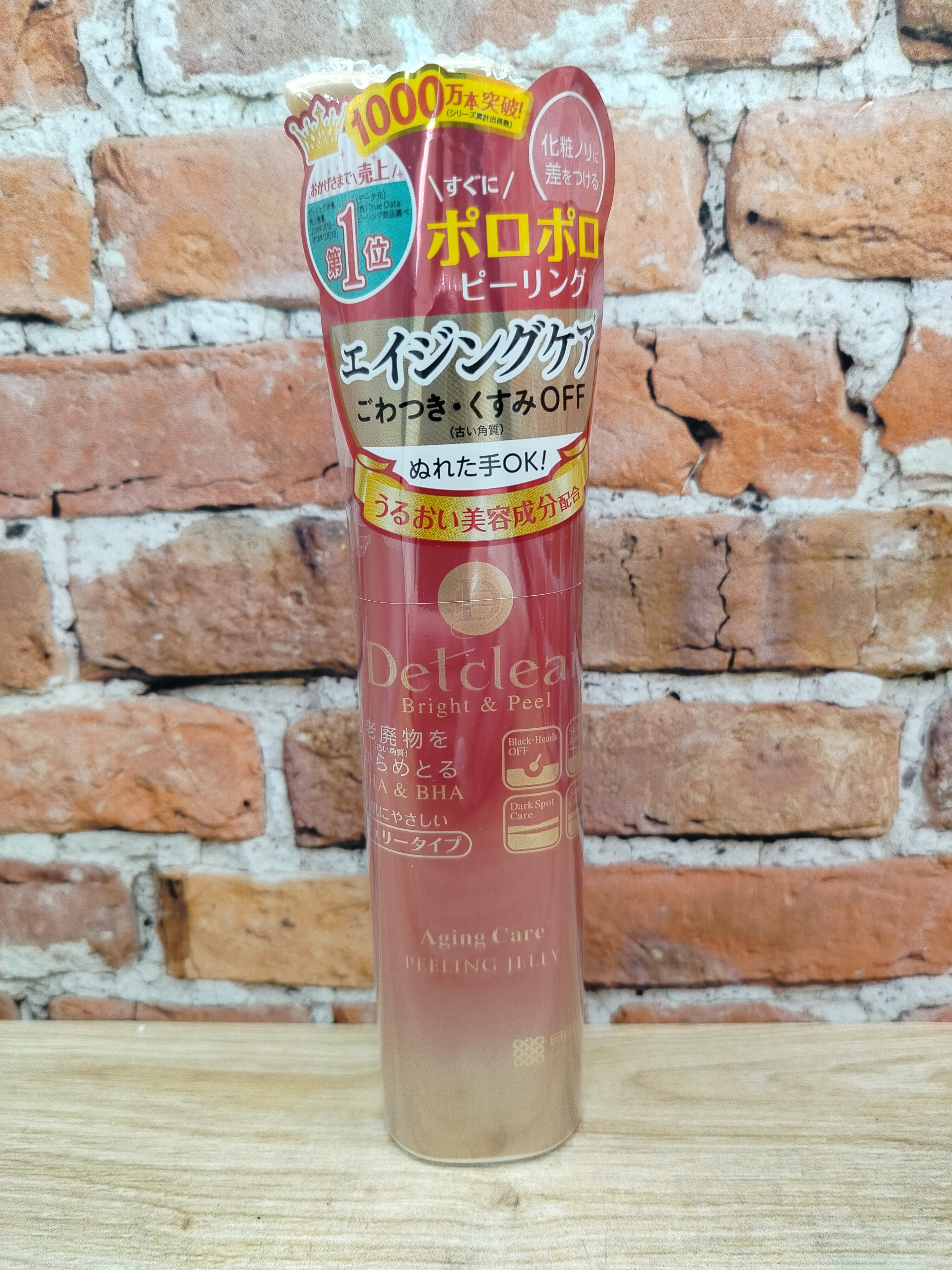 Detclear AHA&BHA Peeling Jelly Aging Care Очищающий пиллинг-гель с эффектом сильного скатывания для зрелой кожи 180 мл