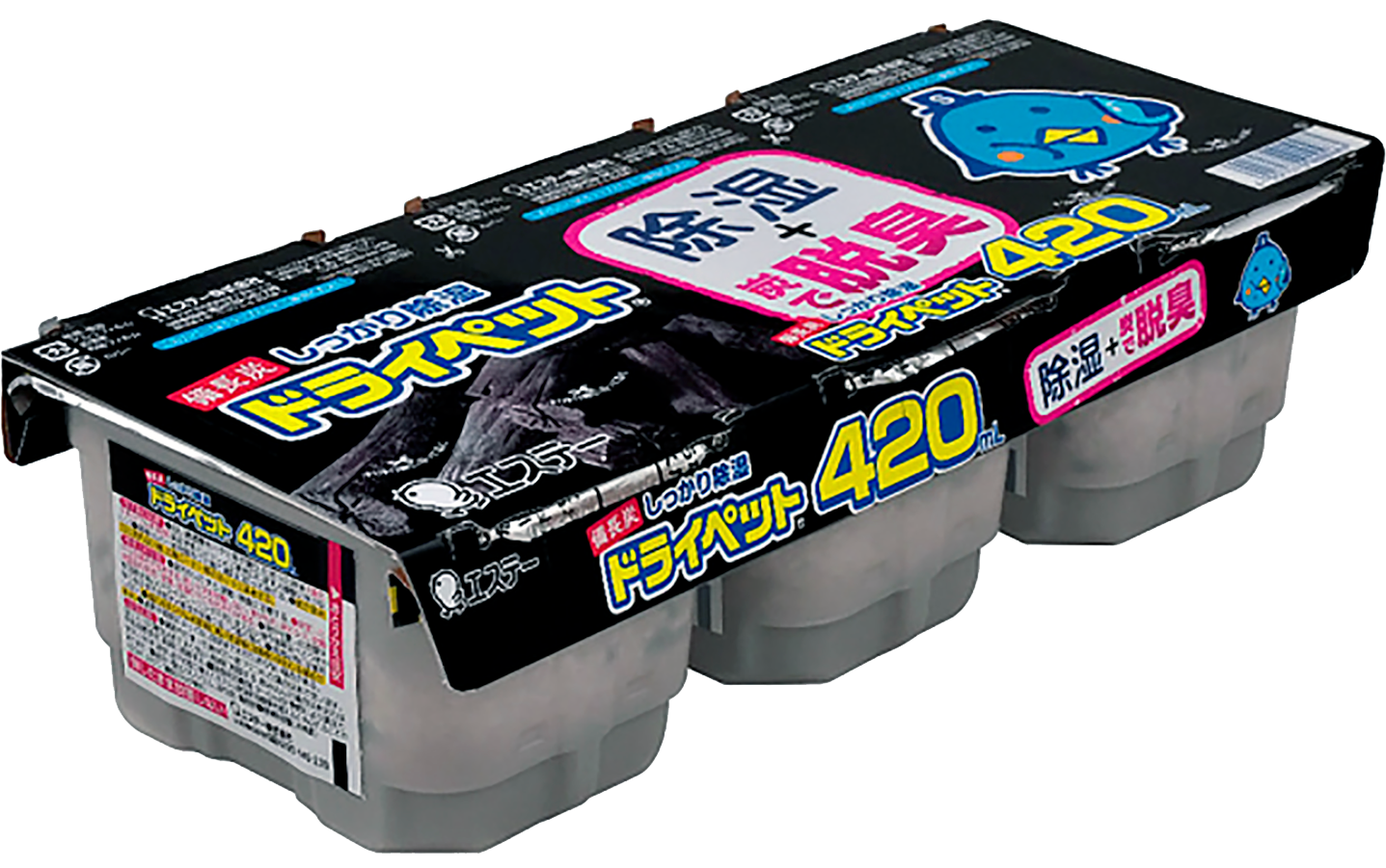 ST Binchoutan Drypet Универсальное средство с древесным углем Бинчотан для поглощения влаги и неприятного запаха 420мл 3 шт