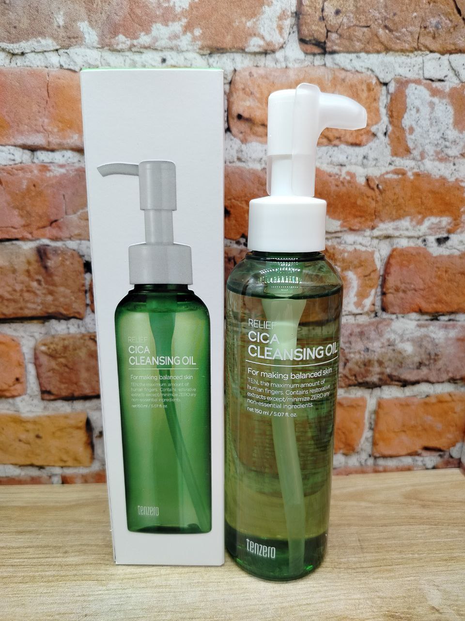 Tenzero Cleansing Oil Relief Cica Гидрофильное масло для лица разглаживающее с центеллой азиатской 150 мл