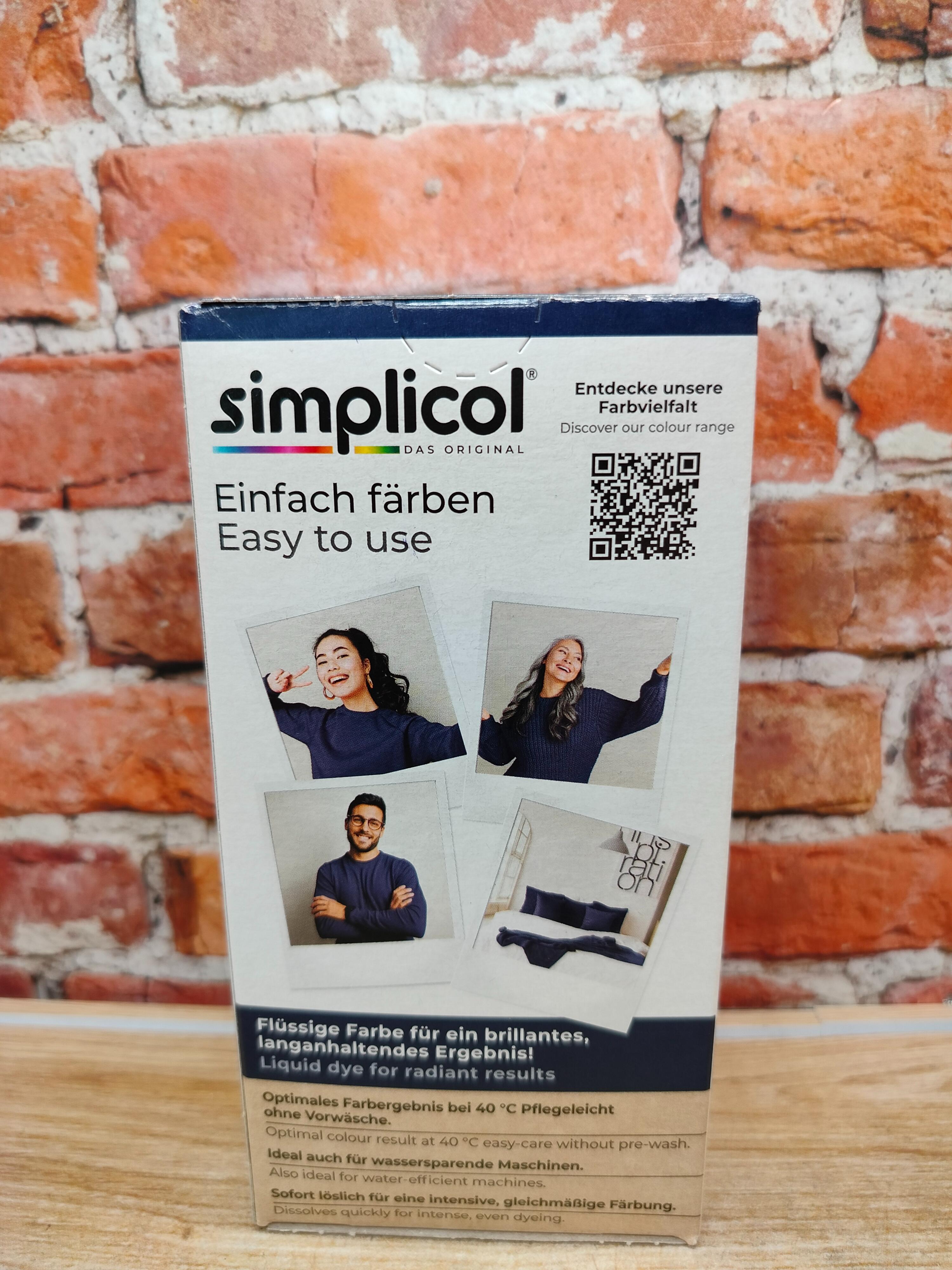 Simplicol Intensiv Краска текстильная для одежды и тканей Темно-синего цвета 150 мл + 400 гр